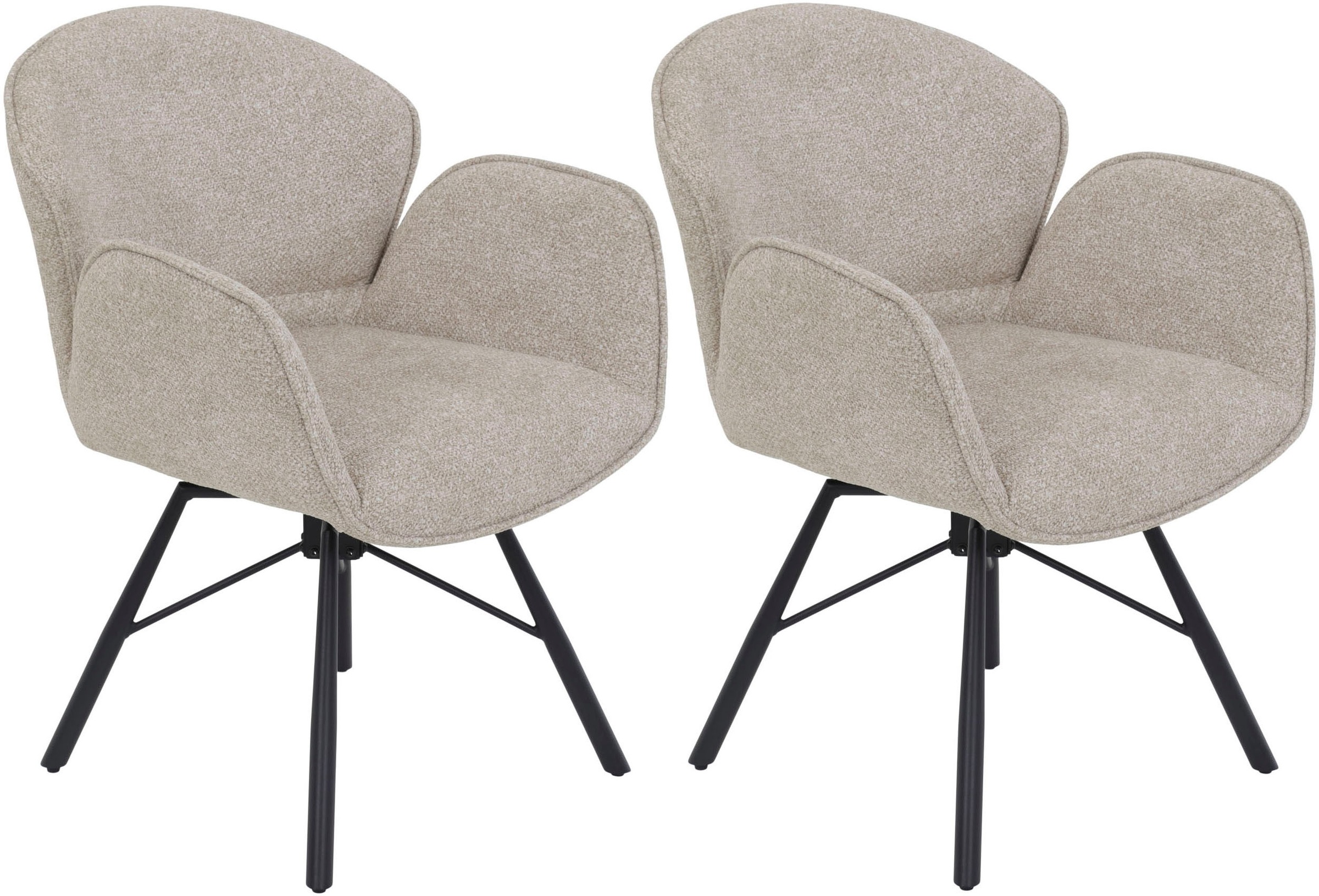 HELA 4-Fußstuhl »BRISTOL, Armlehnen Stuhl, Sessel, Esszimmerstuhl« (Set) 2 günstig online kaufen