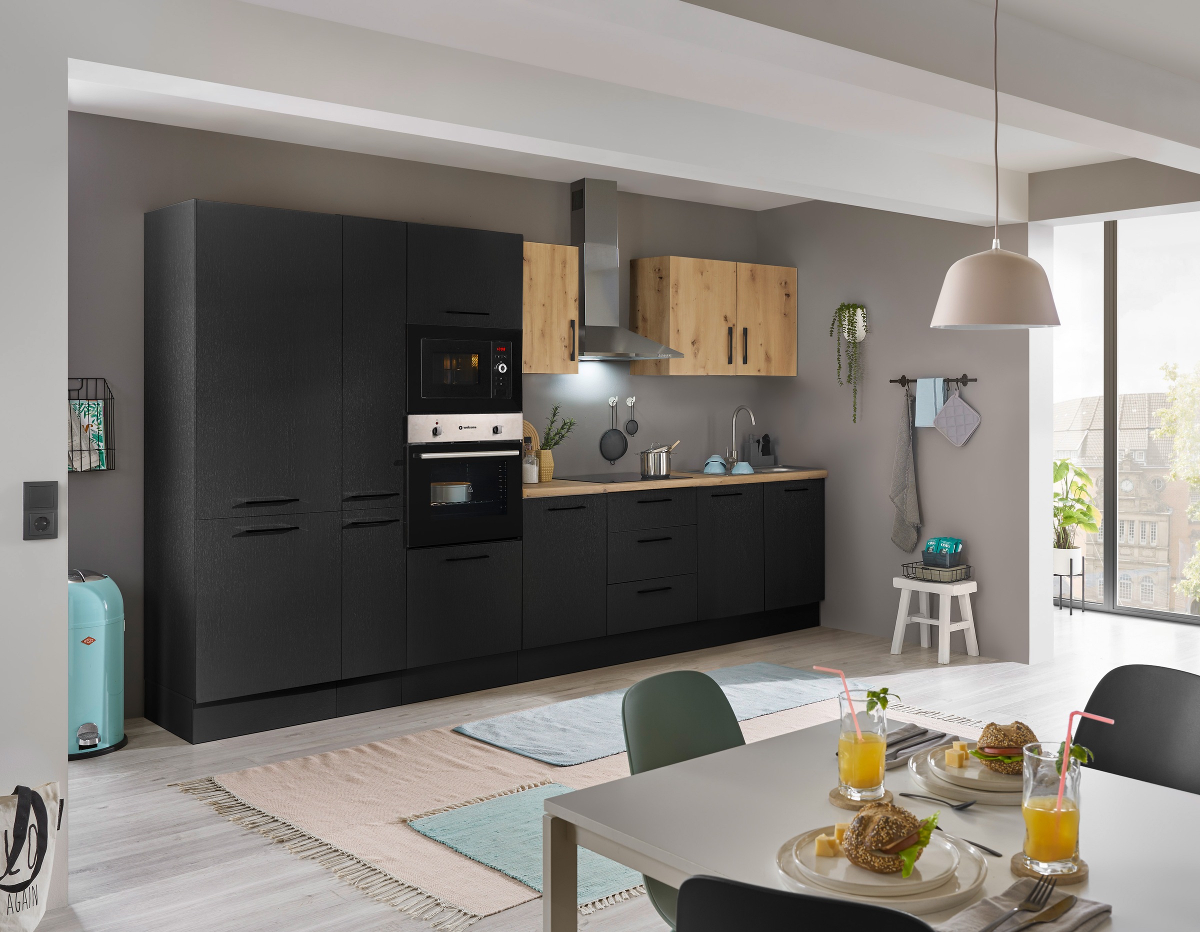 BASIC by Balculina Küchenzeile »Turin«, Breite 360 cm, wahlweise mit E-Geräten