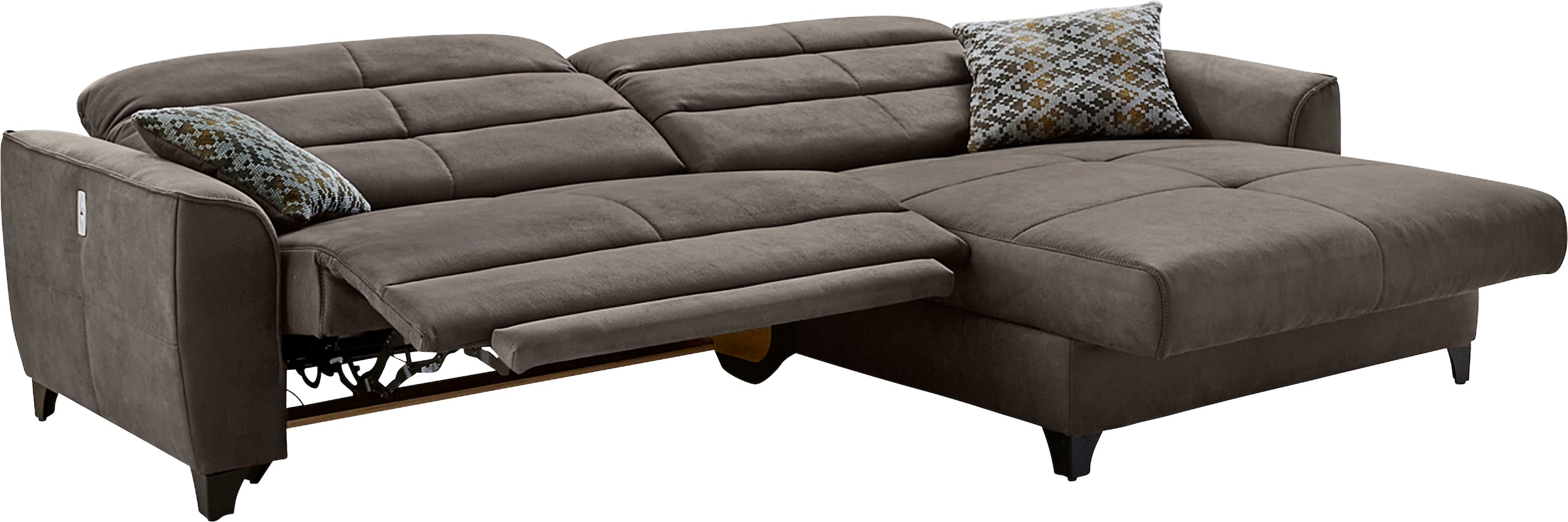 Jockenhöfer Gruppe Ecksofa »Double One L-Form«, mit 2x 120cm breiten, elektromotorischen Relaxfunktionen