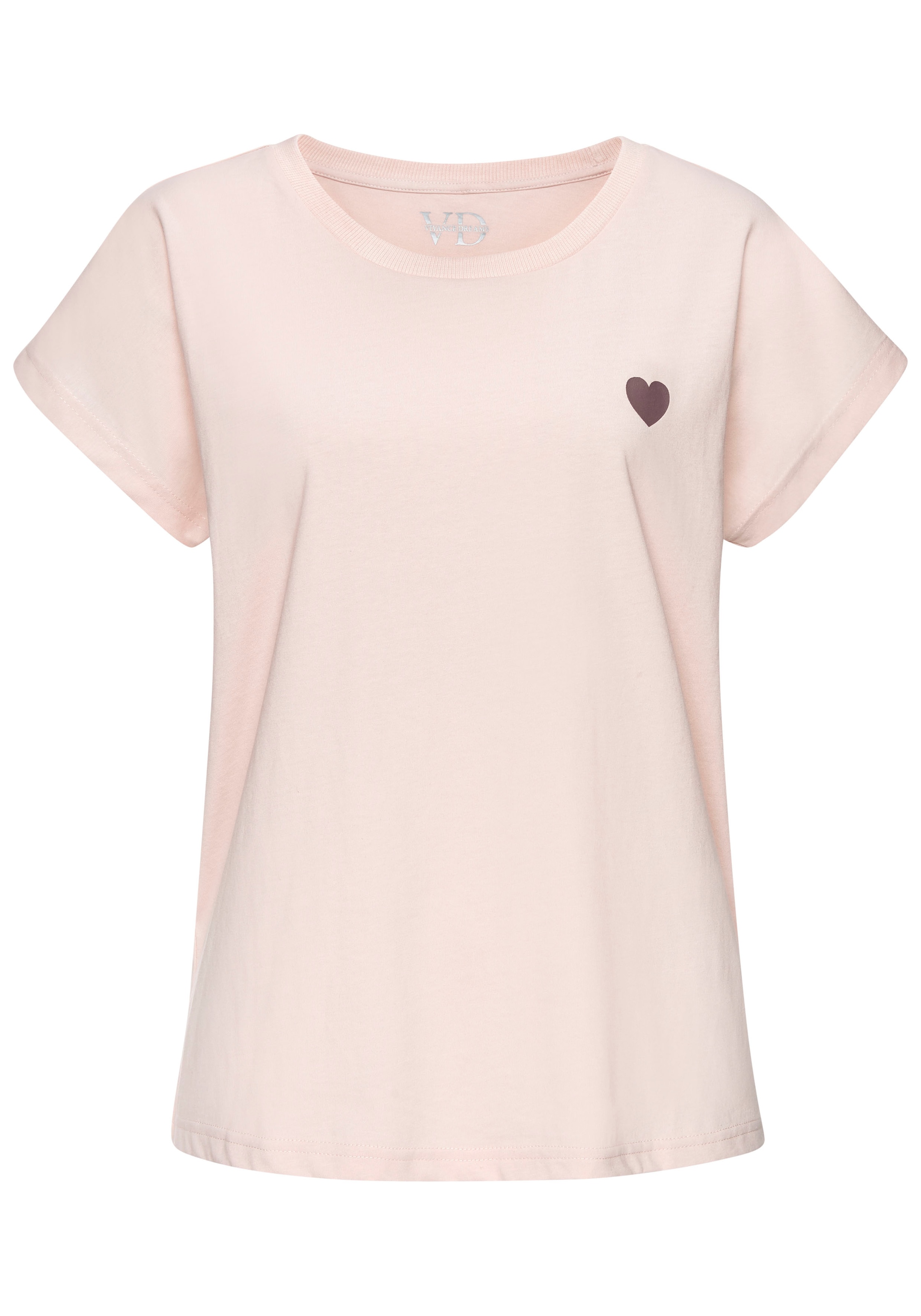 Vivance Dreams Pyjama Spar-Set, 2 Stück, 4 tlg. mit süßem Herzmuster