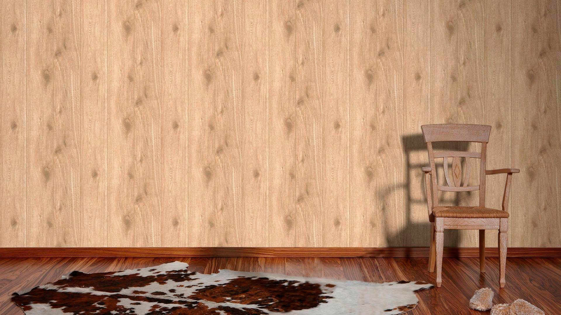living walls Vliestapete »Best of Wood`n Stone«, Holz-realistisch-gestreift, Tapete Holzoptik Tapeten Wohnzimmer Schlafzimmer Küche modern Design