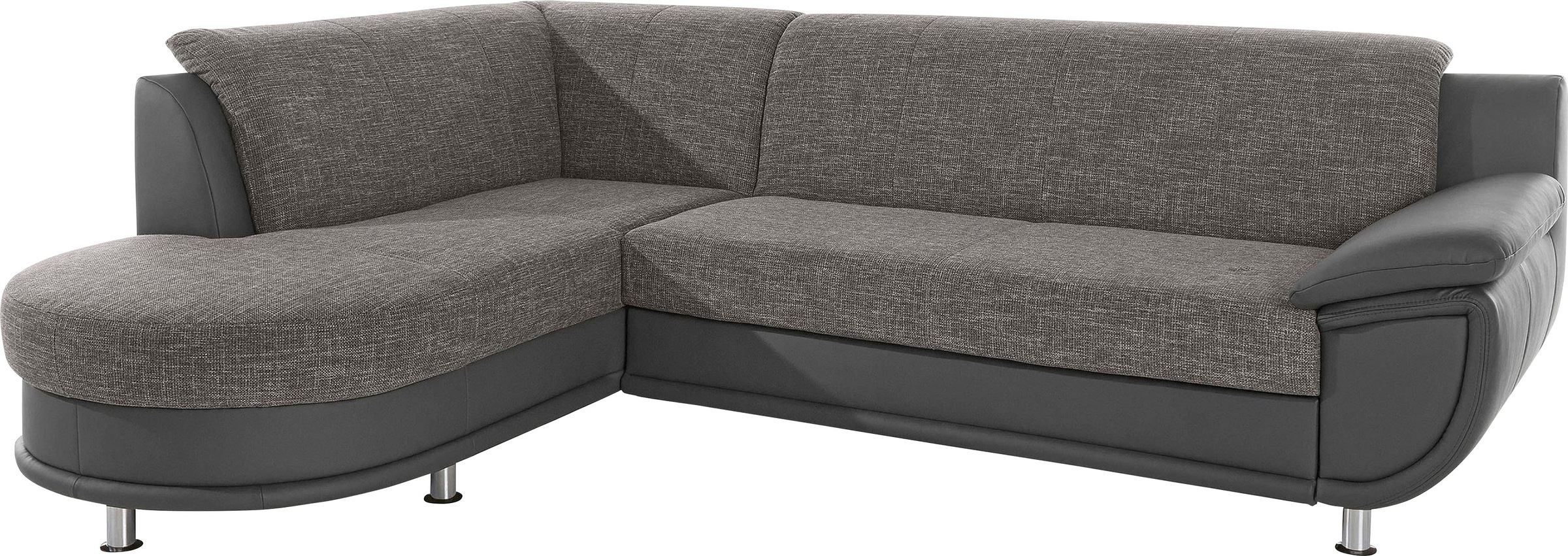 TRENDMANUFAKTUR Ecksofa »Rondo 3, zeitlos und bequem, Materialmix, breite A günstig online kaufen
