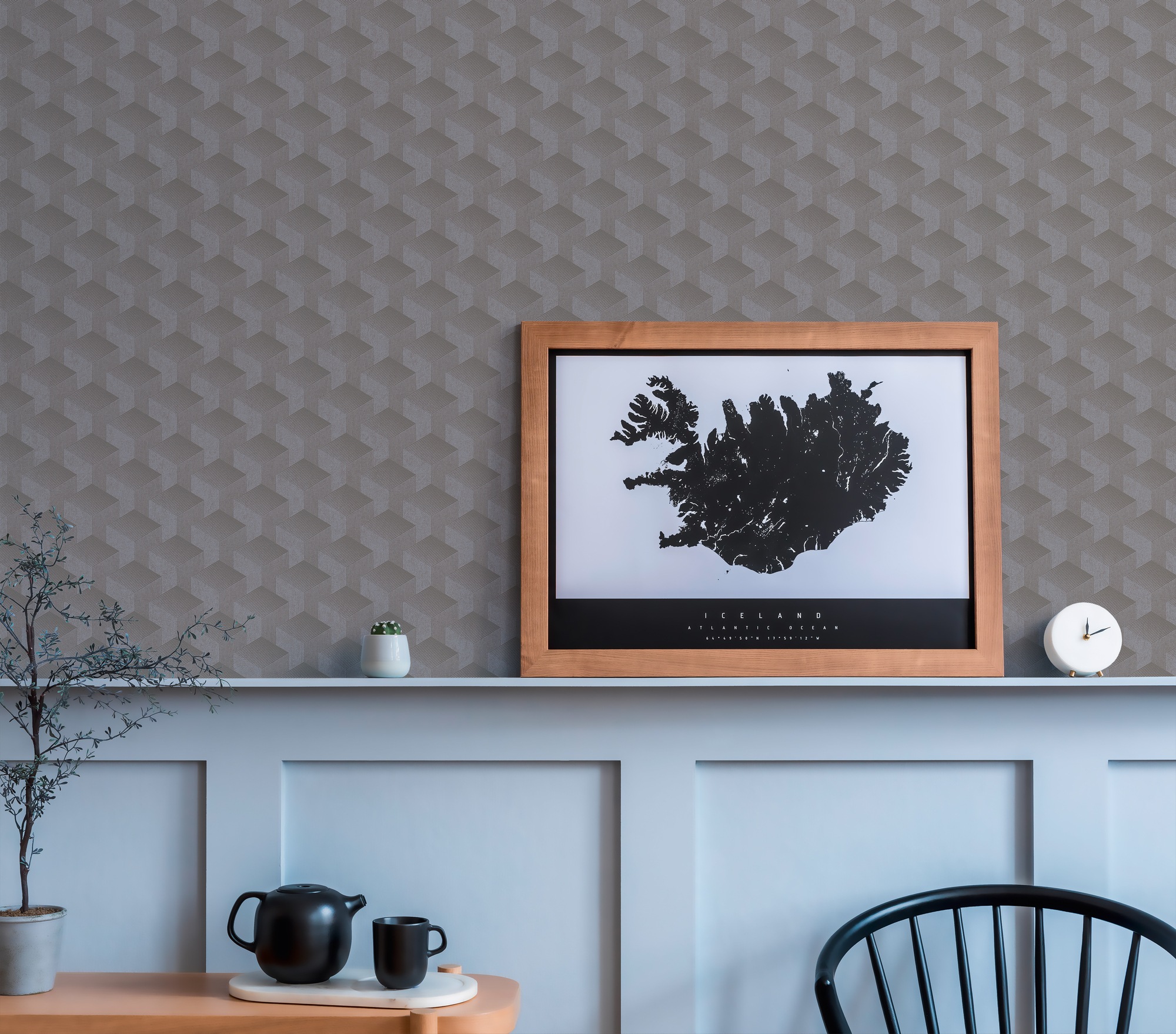 A.S. Création Vliestapete »Schlichte 3D-Tapete«, matt-gemustert-neutral, Grafiktapete 3D-Effekt Tapeten Wohnzimmer Schlafzimmer Küche modern