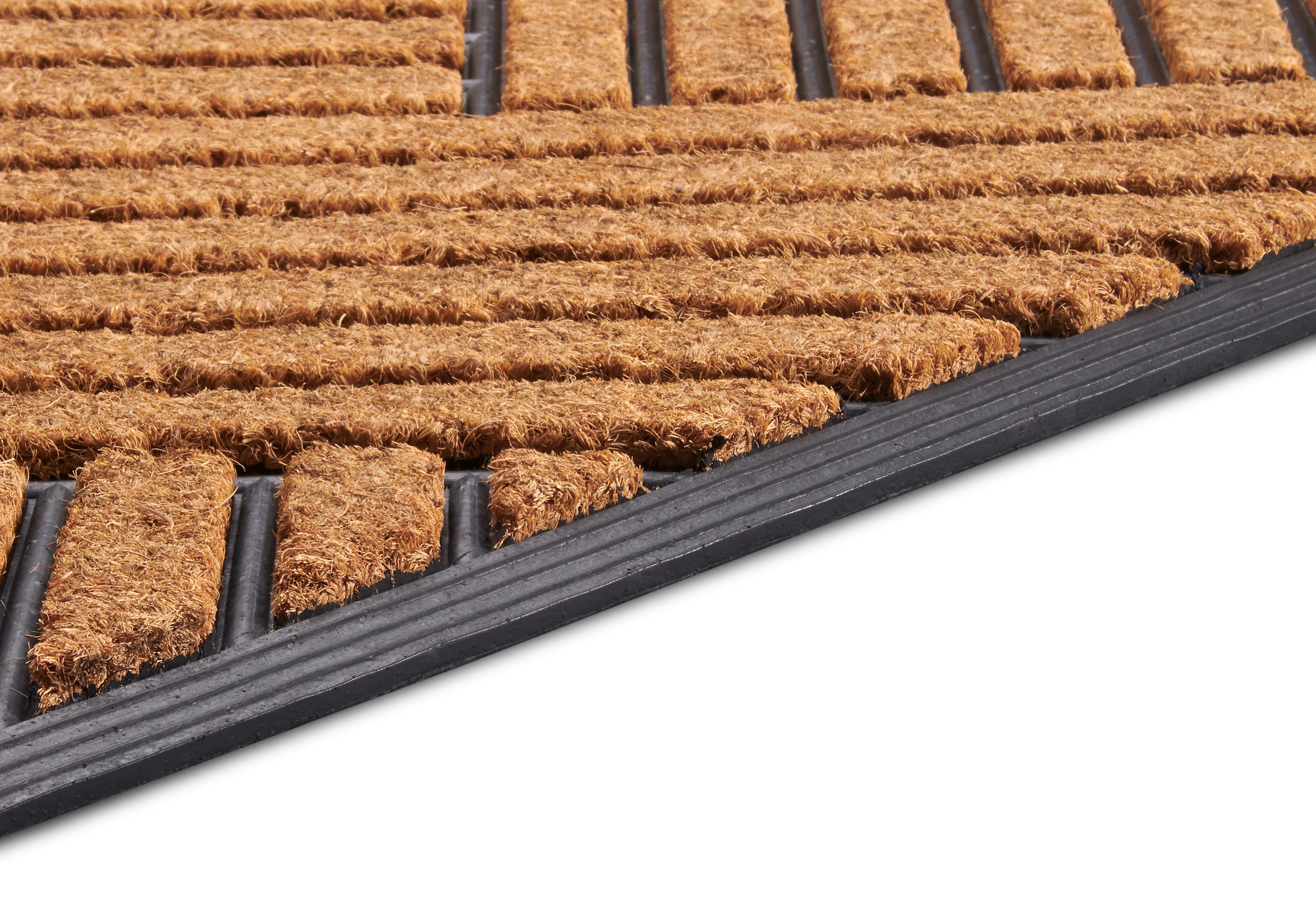 HANSE Home Fußmatte »Mix Mats Gummi Kokos Crossings, Türmatte«, rechteckig, 20 mm Höhe, Strapazierfähig, pflegeleicht, robust, wetterfest, UV-beständig