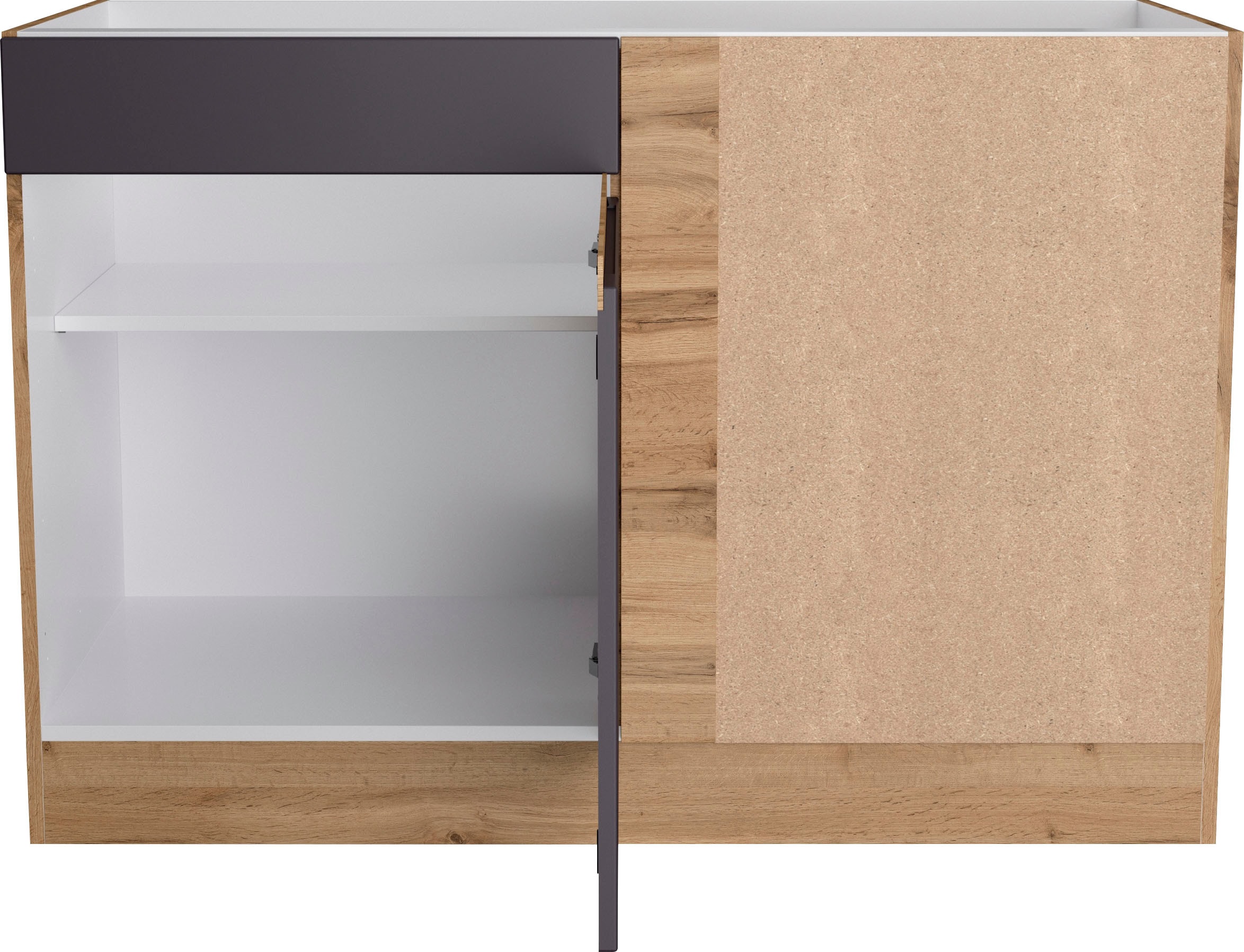 KOCHSTATION Eckunterschrank »KS-Riesa«, Breite 120 cm, MDF-Fronten