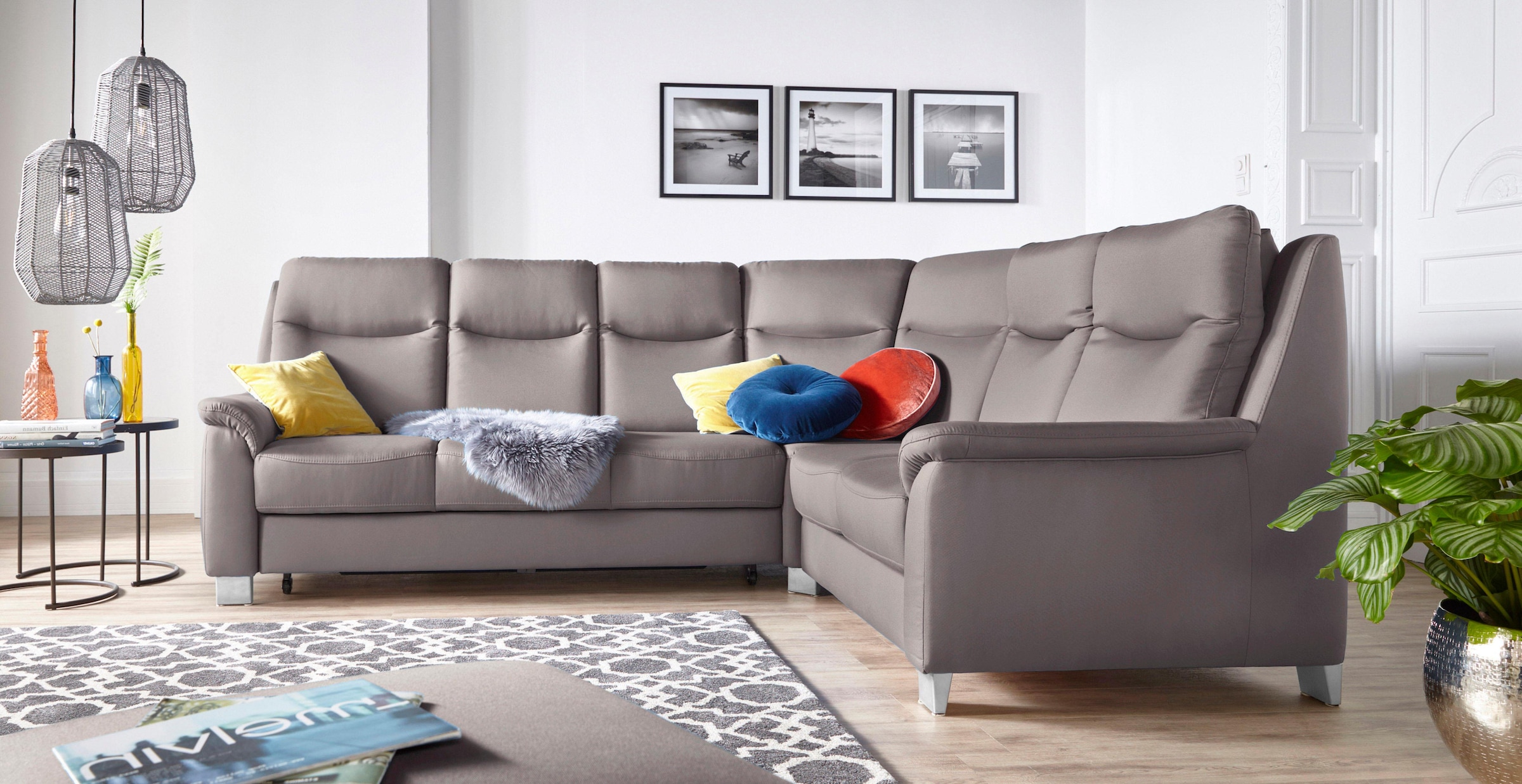 sit&more Ecksofa »Boccaccio L-Form«, mit Federkern und Kopfteilverstellung, günstig online kaufen