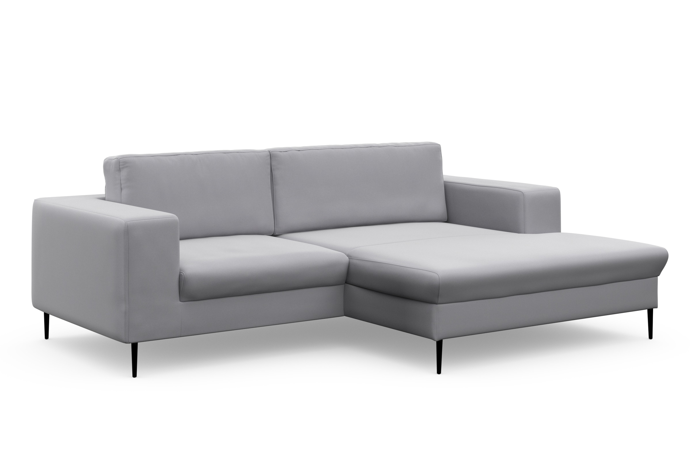 DOMO collection Ecksofa »Modica kompakt und elegant, Breite 244, L-Form«, moderne Optik mit extrabreiter Recamiere, auch in Cord