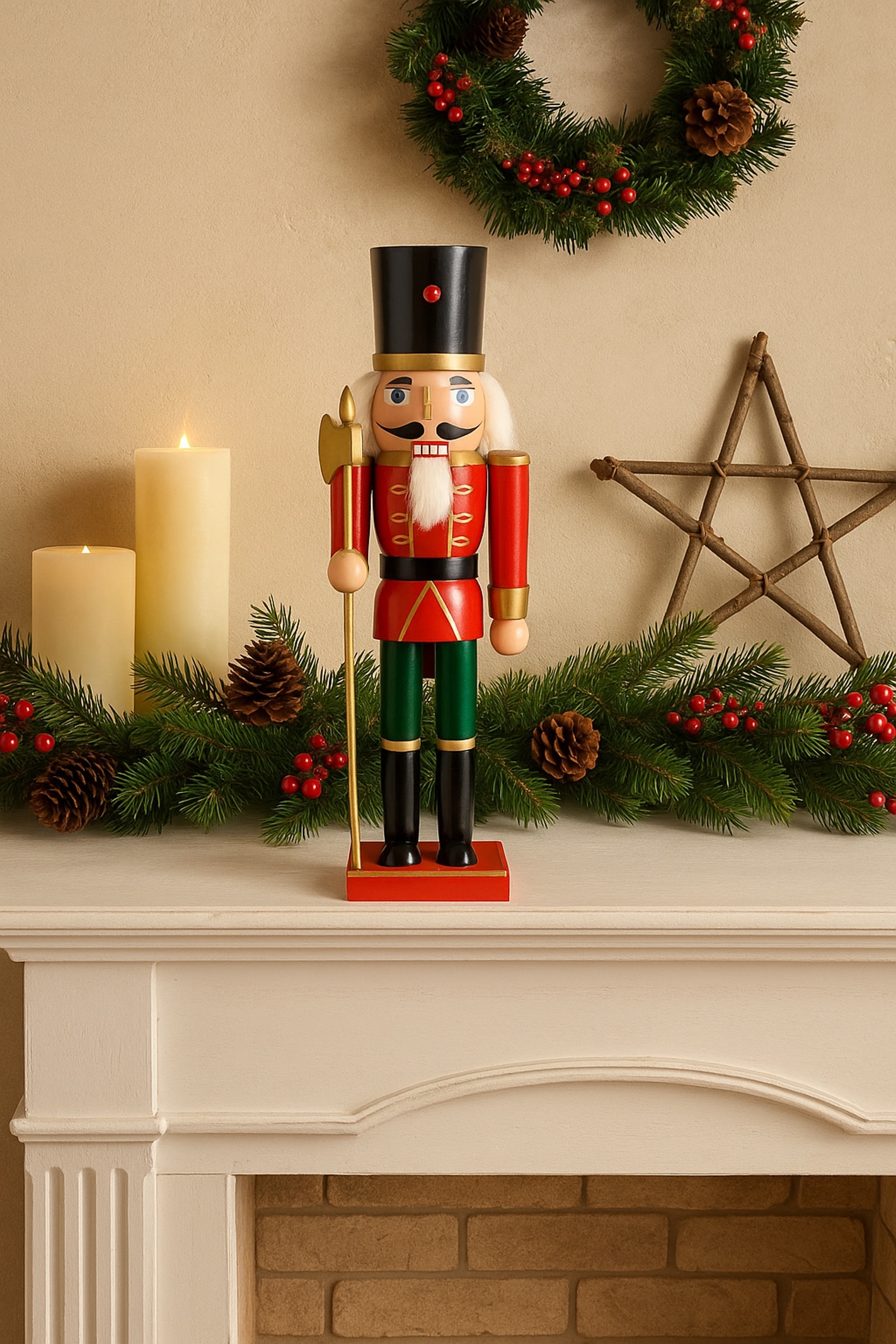 I.GE.A. Dekofigur »Nussknacker« Dekofigur Statue Deko Männchen Weihnachtsdeko