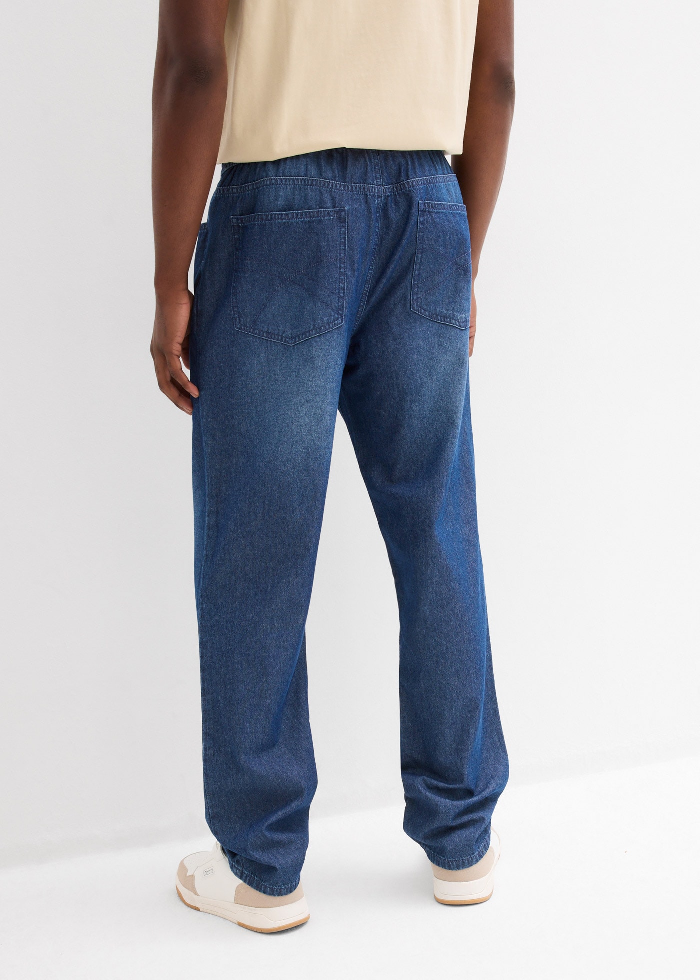bonprix Schlupfjeans Packung, 2er, 2 klassischer Schnitt, aus reiner Baumwolle, mit Washed-Effekt