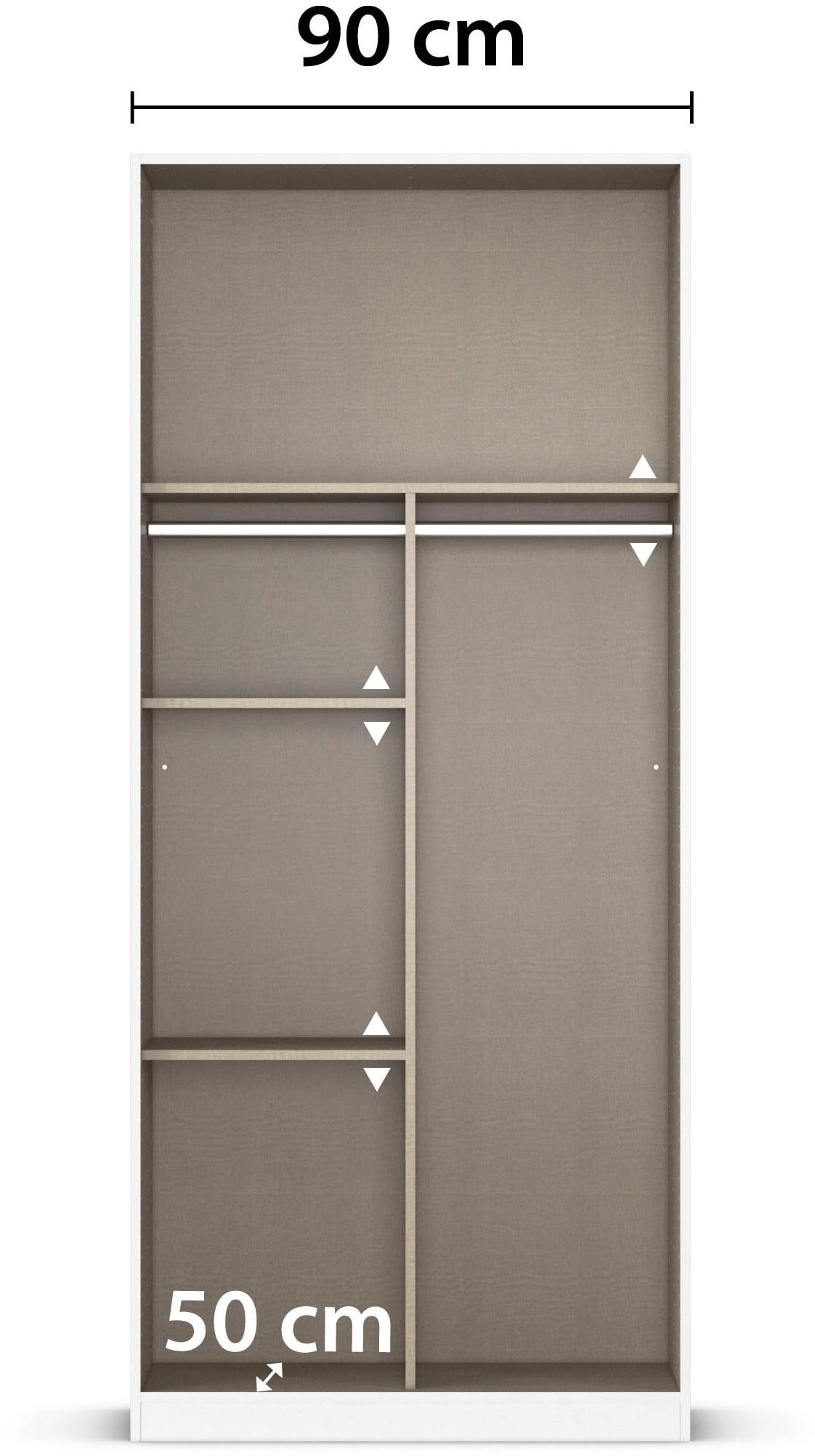 rauch Drehtürenschrank »Kleiderschrank Schrank Garderobe TOPSELLER OTELI inkl. Inneneinteilung« erhältlich in Breiten 91-360 cm, ab Breite 136cm inkl. Innenschubladen,  mit zusätzlichen Einlegeböden, optional mit Spiegel MADE IN GERMANY