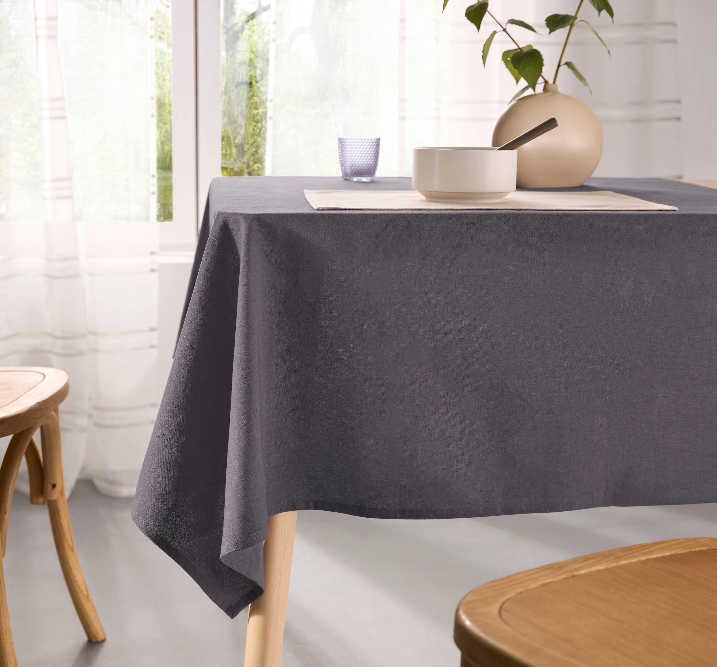 LeGer Home by Lena Gercke Tischdecke »Liaa« Blickdicht & glatt, Pflegeleicht, Cotton-Leinen-Look
