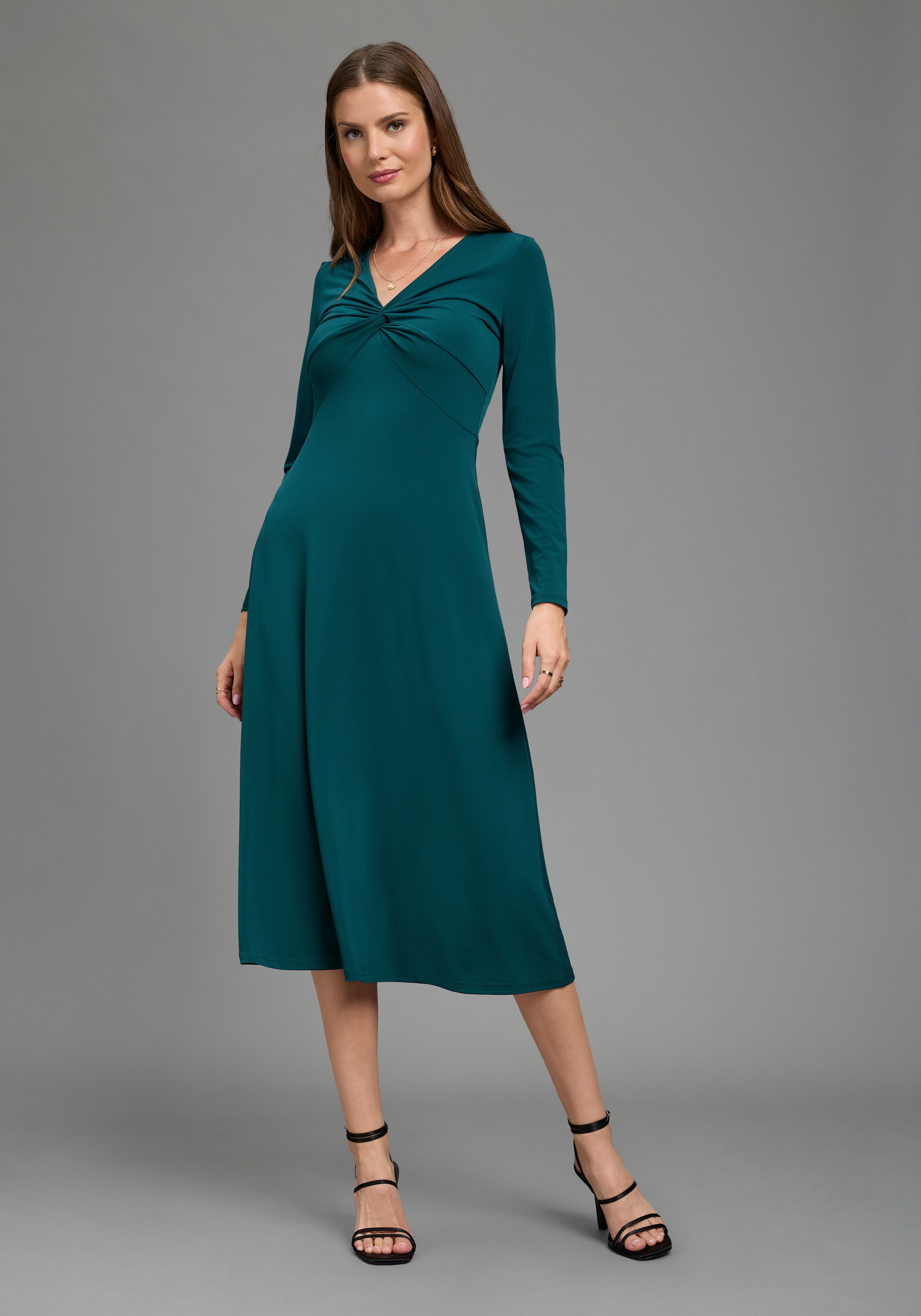 Laura Scott Abendkleid aus weicher Stretchware, figurbetonte Passform, wadenlang