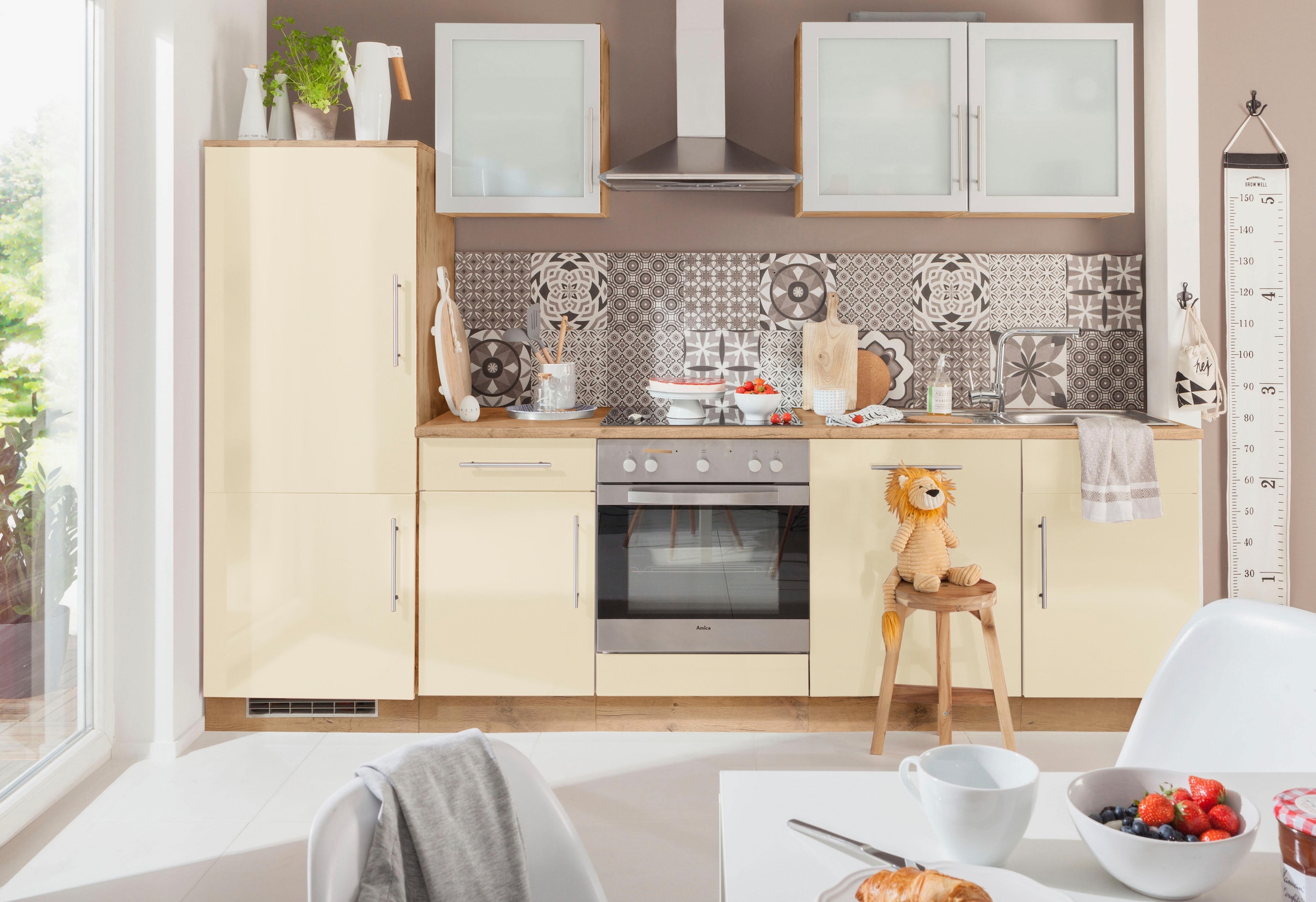 wiho Küchen ohne cm E-Geräte, Küchenzeile online »Aachen«, Breite 280 kaufen