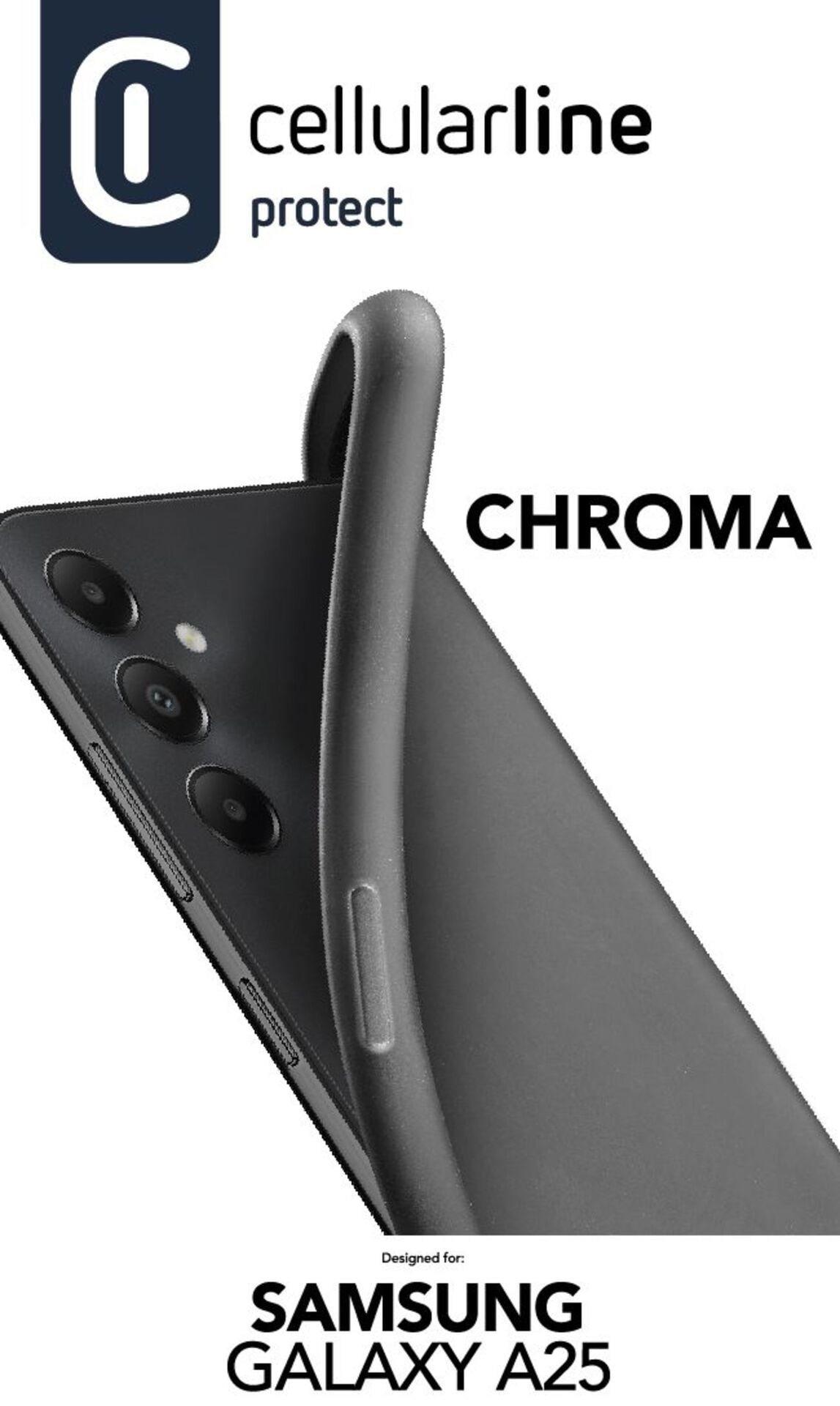 Cellularline Handyhülle »Chroma Case für Samsung Galaxy A25 5G«, Backcover, Schutzhülle, Smartphonehülle, stoßfest