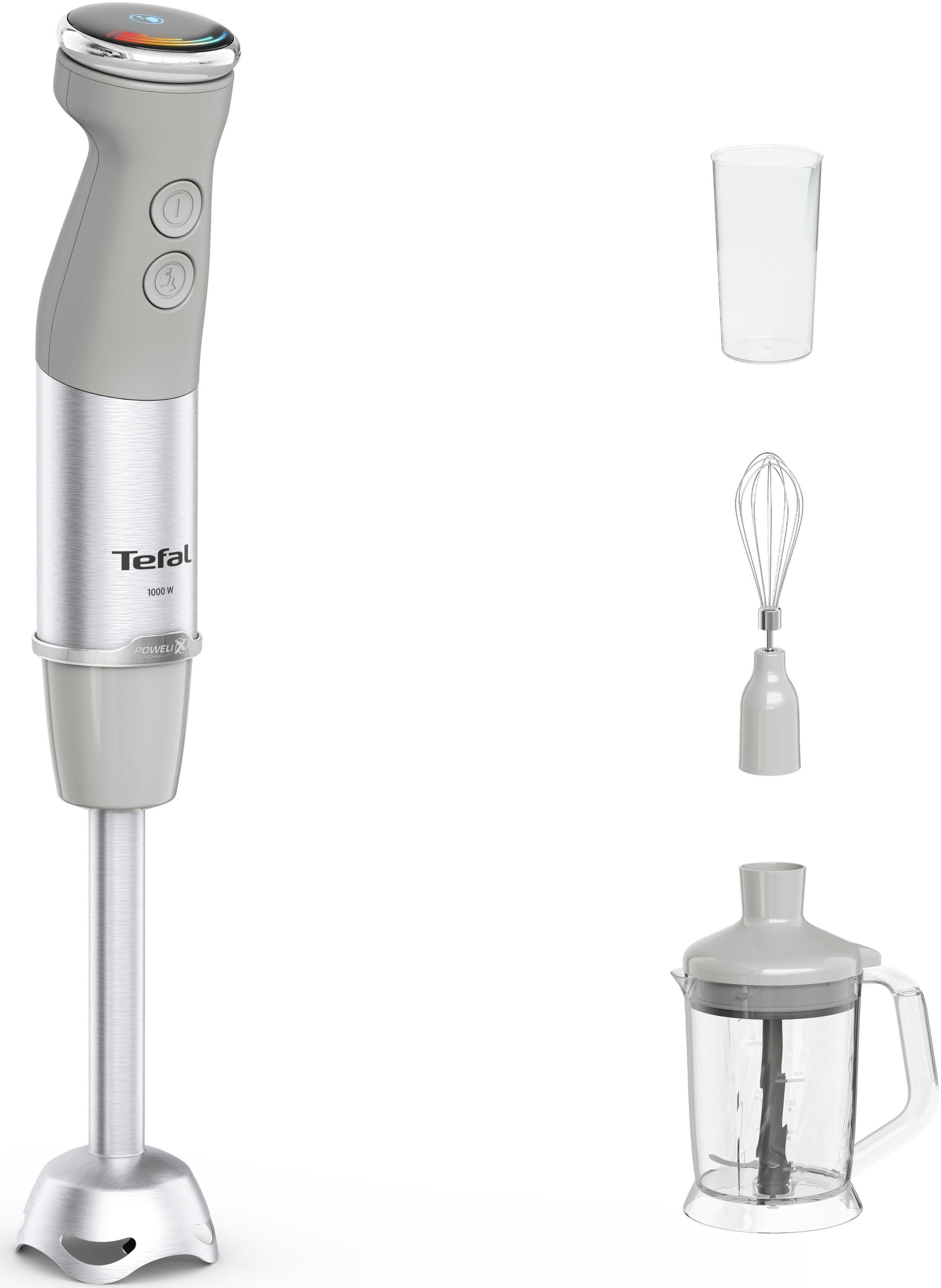 Tefal Stabmixer »HB67MB Quickchef+ 3-in-1 XL« 1000 W Zerkleinerer/Schneebes günstig online kaufen