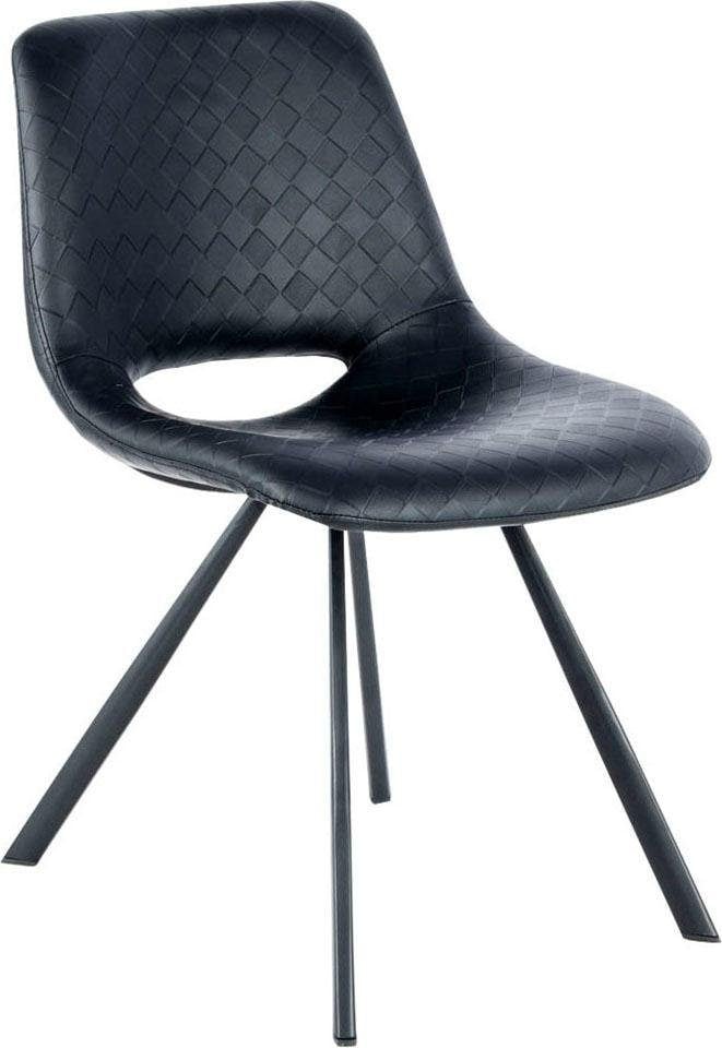 Kayoom Stuhl »Josephine 325 2er-Set, zeitloses Design, mit geometrischer Aussparung«, (Set), 2 St., pflegeleicht, schlicht, weiche Polsterung für angenehmes Sitzgefühl