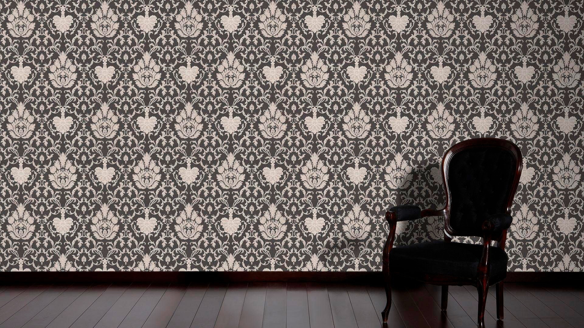 living walls Strukturtapete »Belle Epoque«, ornamental-gemustert-floral-glänzend-metallic, Tapete Ornament Metallic Tapeten Wohnzimmer Schlafzimmer Küche modern
