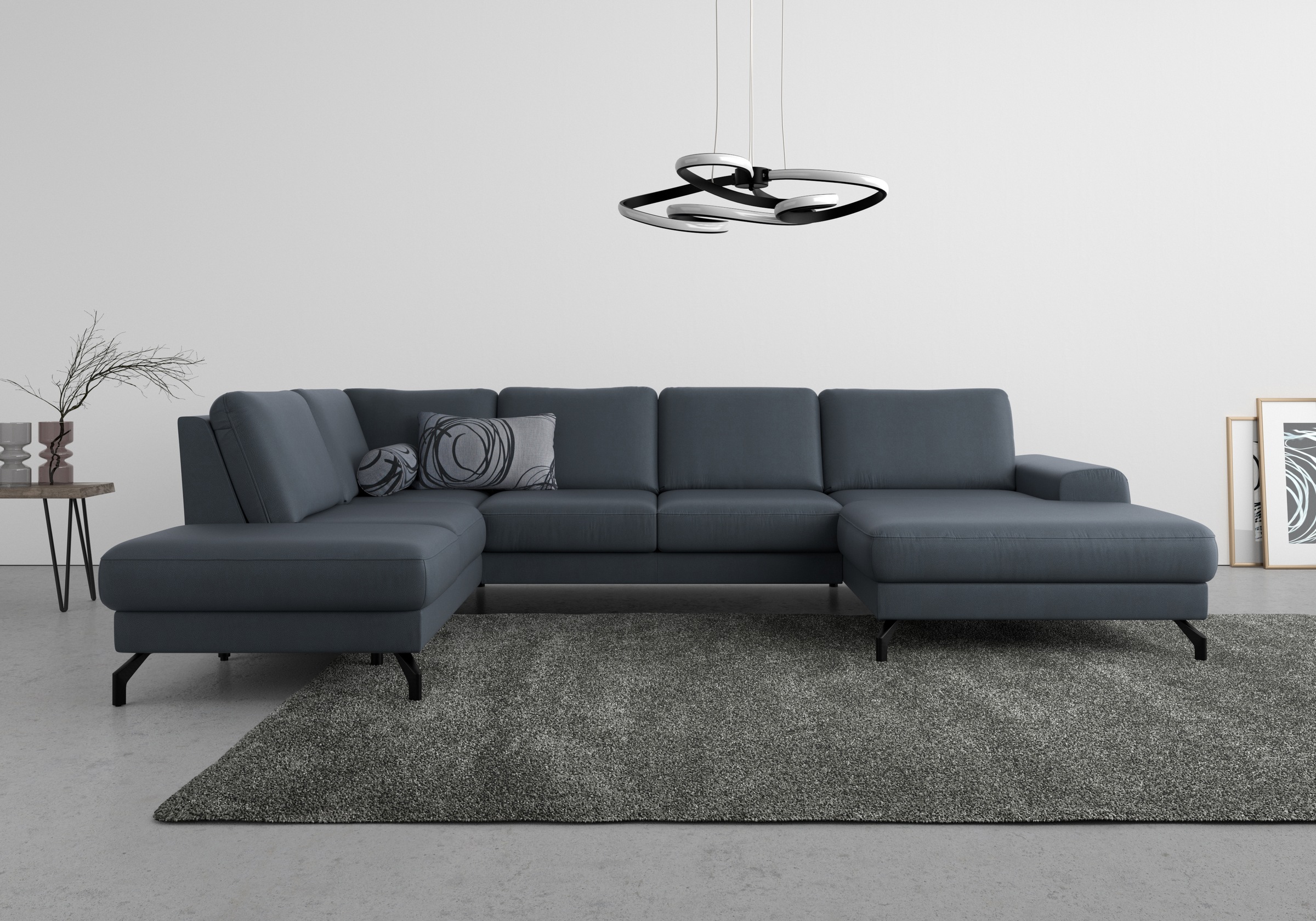 sit&more Wohnlandschaft »Cinturo U-Form«, inklusive Sitztiefenverstellung und Federkern, Sitzhöhe 45 cm