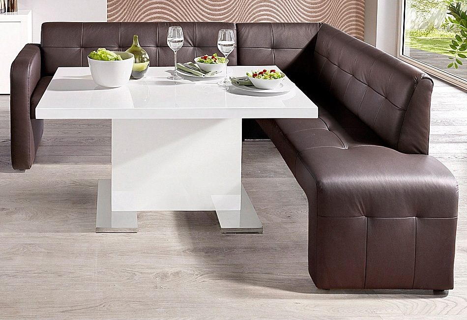 exxpo - sofa fashion Essbank »Barista, bequem und elegant, hohe Bodenfreiheit,«, Eckbank Barista bequem und elegant, hochwertige Detailverarbeitung