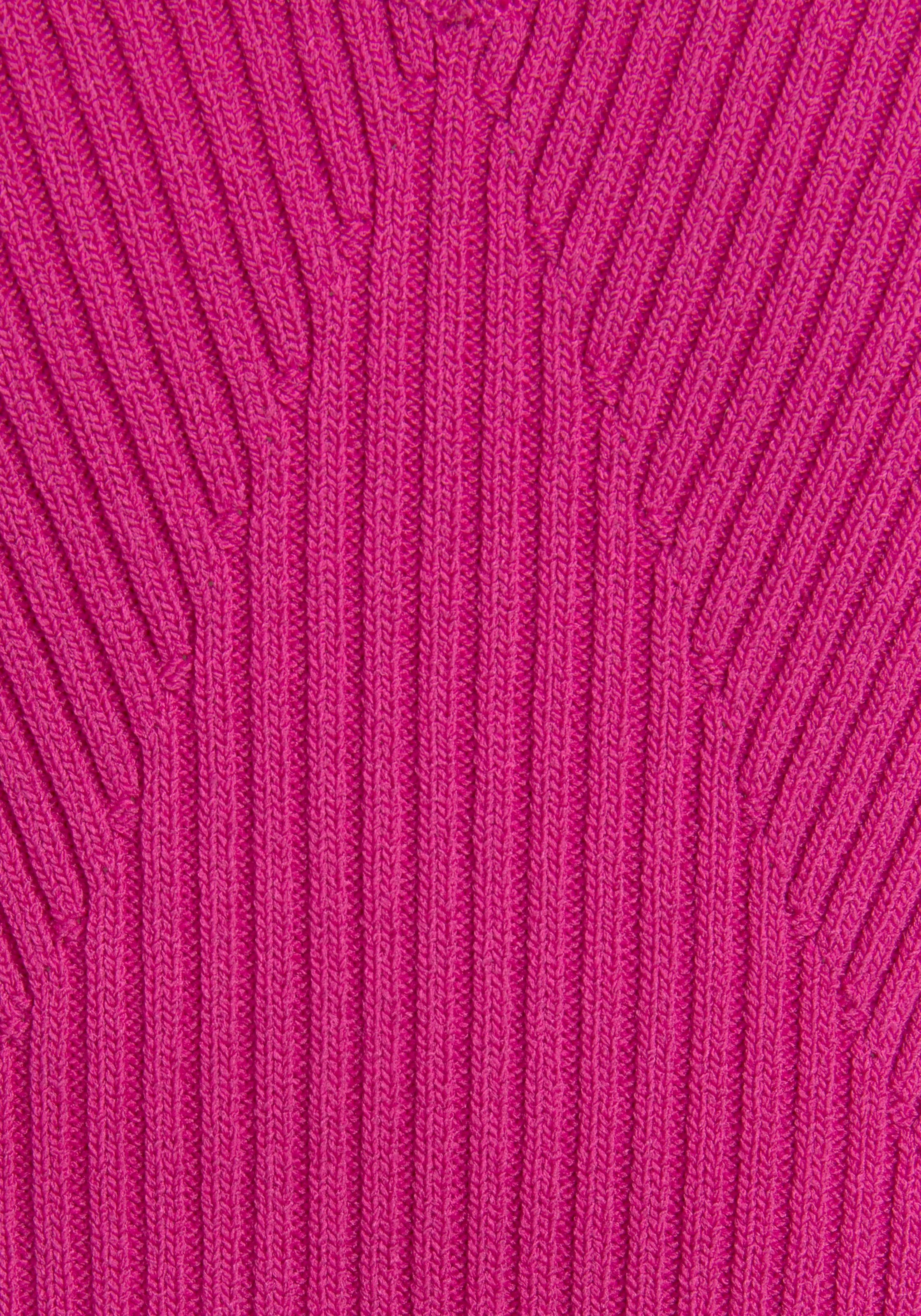 LASCANA Stricktop, mit eckigem Ausschnitt, elegantes Top mit breiten Trägern