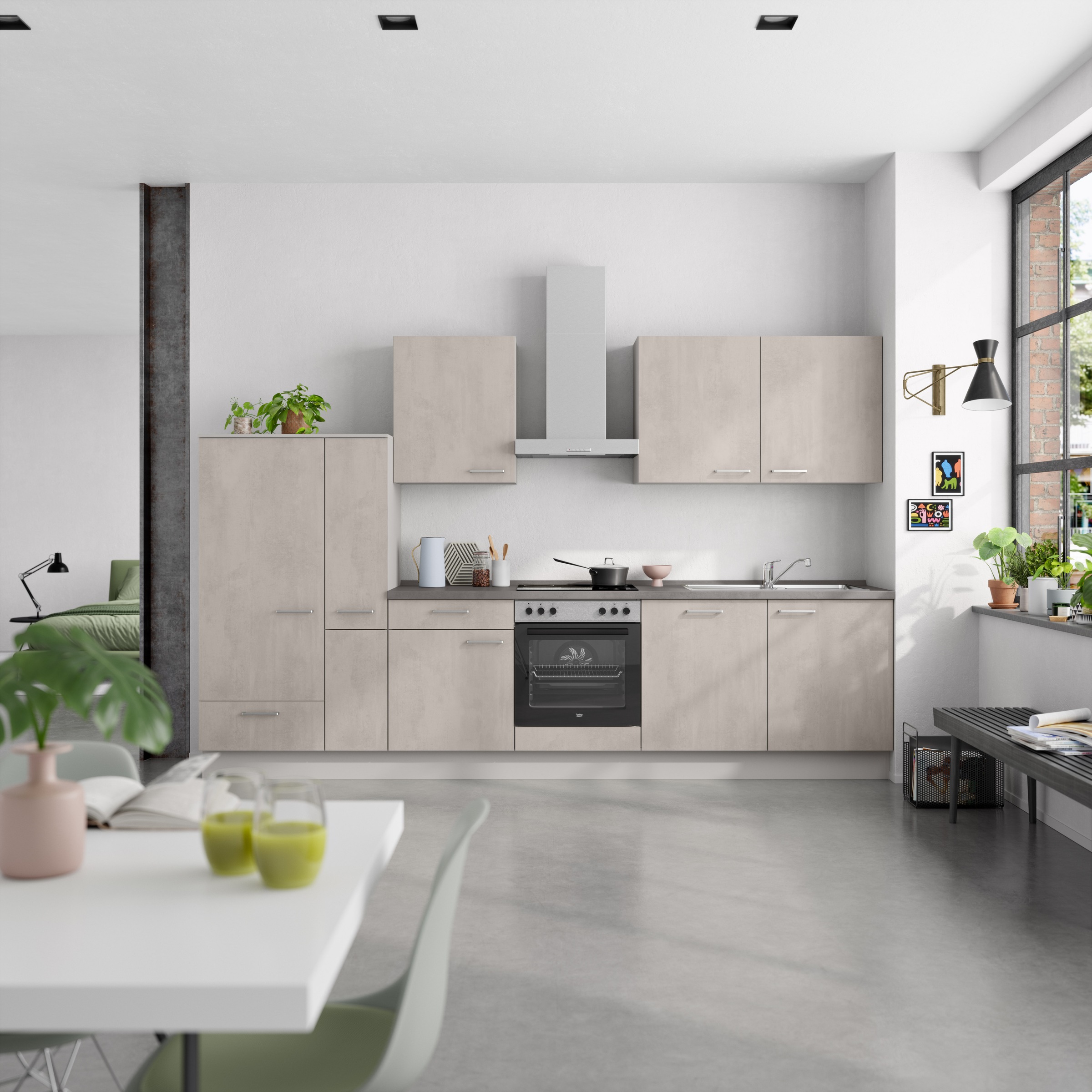 nobilia® Küchenzeile »"Riva I"« vormontiert, Ausrichtung wählbar, Breite 33 günstig online kaufen