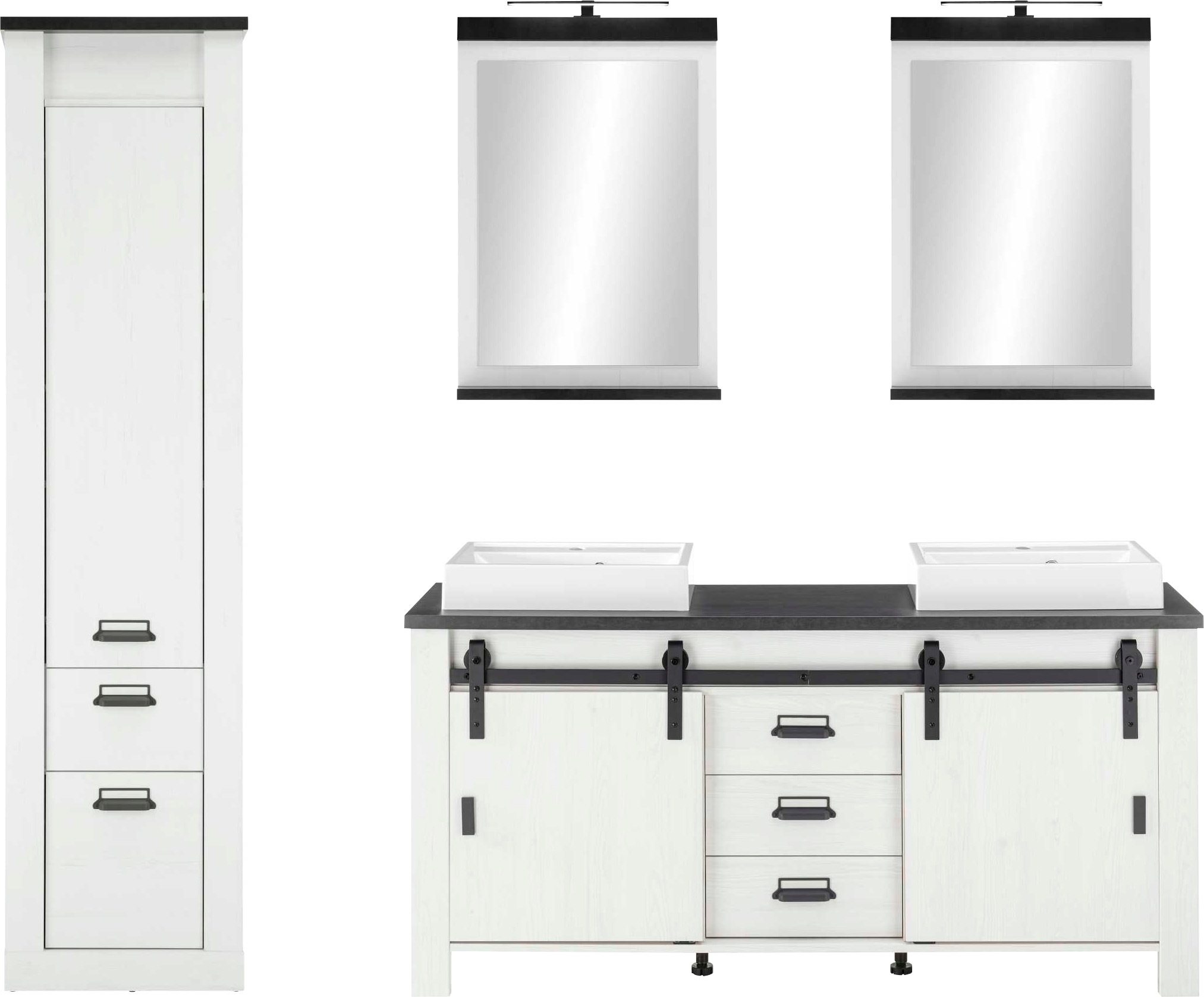 Home affaire Badmöbel-Set »SHERWOOD, Bad im modernen Design, 4-teiliges Bad günstig online kaufen