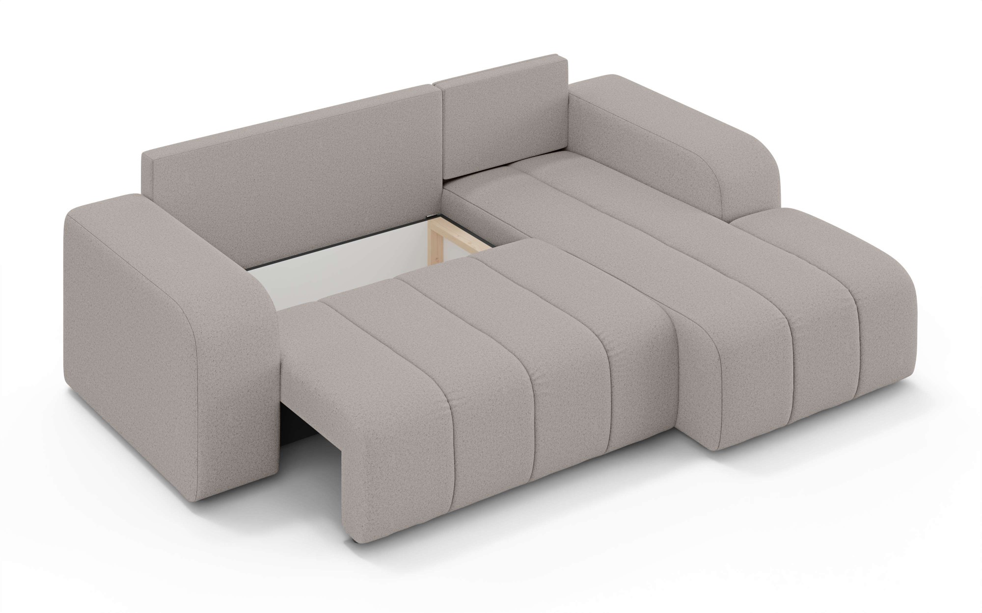 INOSIGN Ecksofa »CASSY L-Form, Schlafsofa mit Bettkasten, Maße B/T/H: 245/165/88 cm«, mit 2 Rückenkissen, Recamiere rechts oder links bestellbar