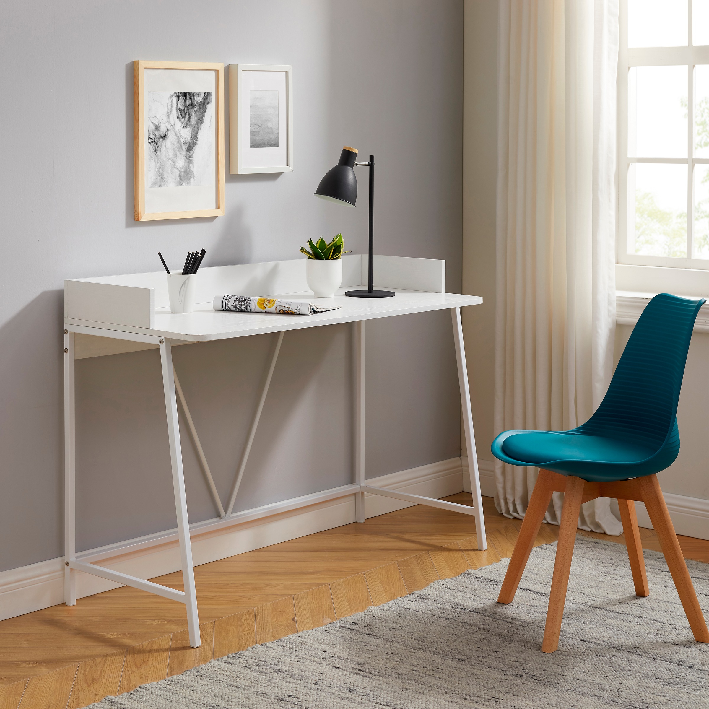 INOSIGN Schreibtisch »Jullian« 1 Stk. tlg. weißes Gestell aus Metall, Breit günstig online kaufen