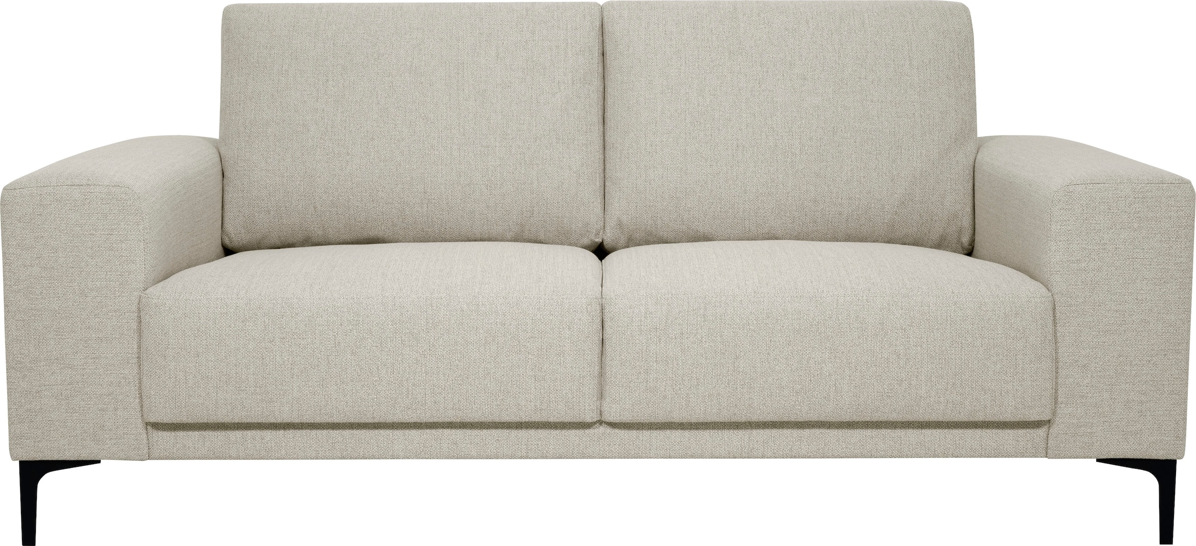 Places of Style 2-Sitzer »Xander«, Breite 164 cm, Webstoff, Soft-Touch Chenille, schwarze Metallfüßen