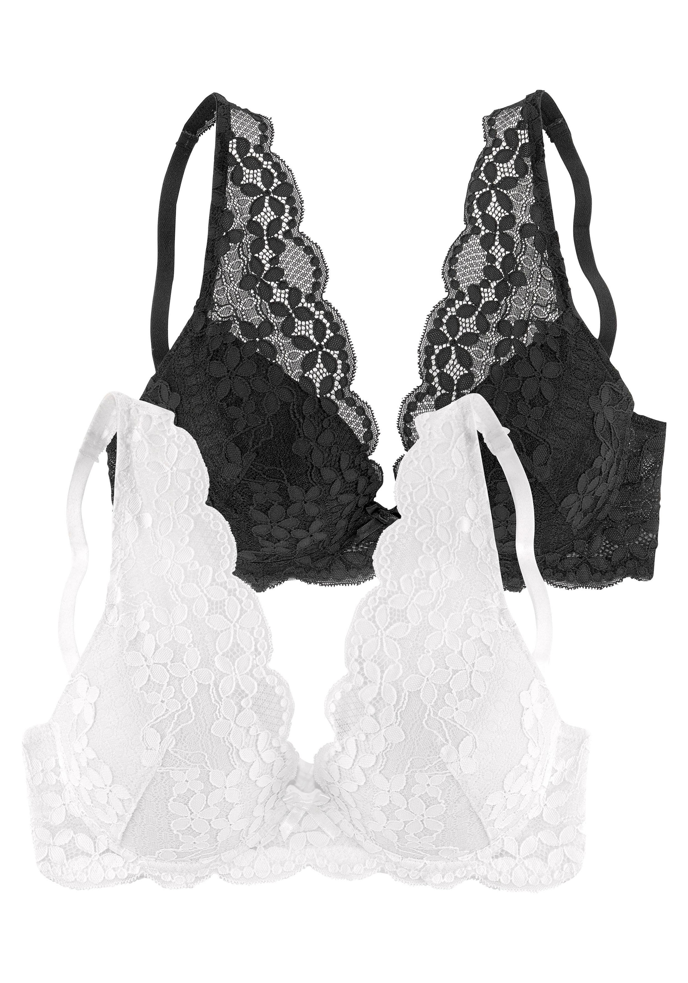 petite fleur Push-up-BH, (Packung, 2 Stück), in High Apex Schnittform, Dessous