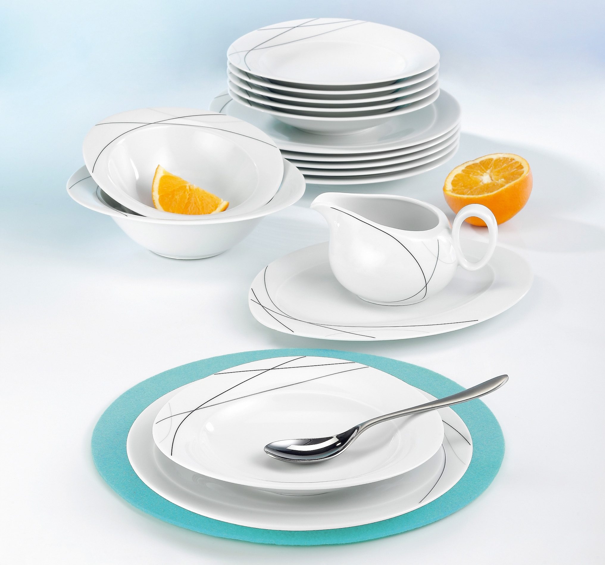 Seltmann Weiden Tafelservice »Geschirr-Set, Service Trio Highline«, (Set, 1 günstig online kaufen