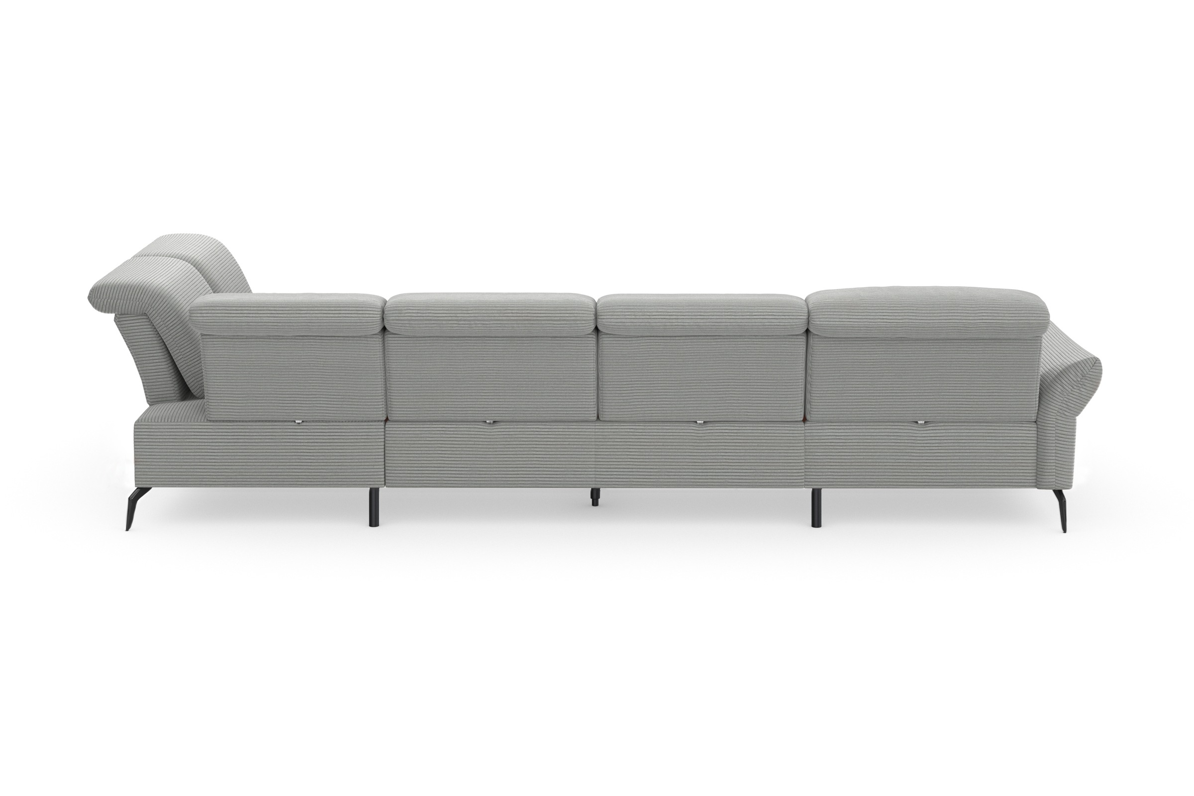 INOSIGN Wohnlandschaft »Coco U-Form«, Sitztiefen-, Arm- und Kopfteilverstellung, Cord-Bezug, Fußhöhe 15 cm