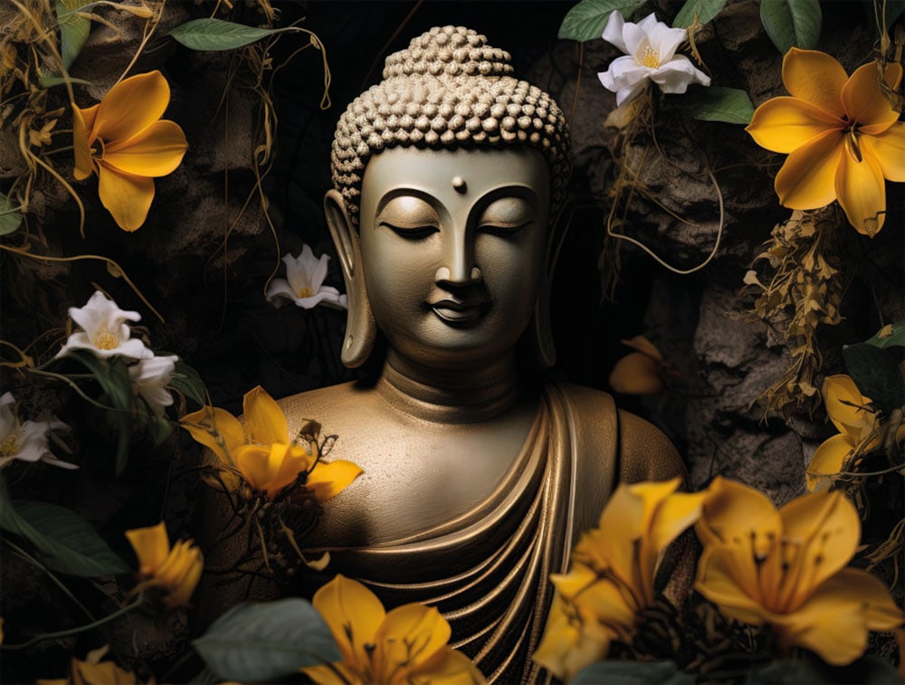 Bönninghoff Leinwandbild Blumenbilder | Buddha | Natur 1 Stk. tlg.