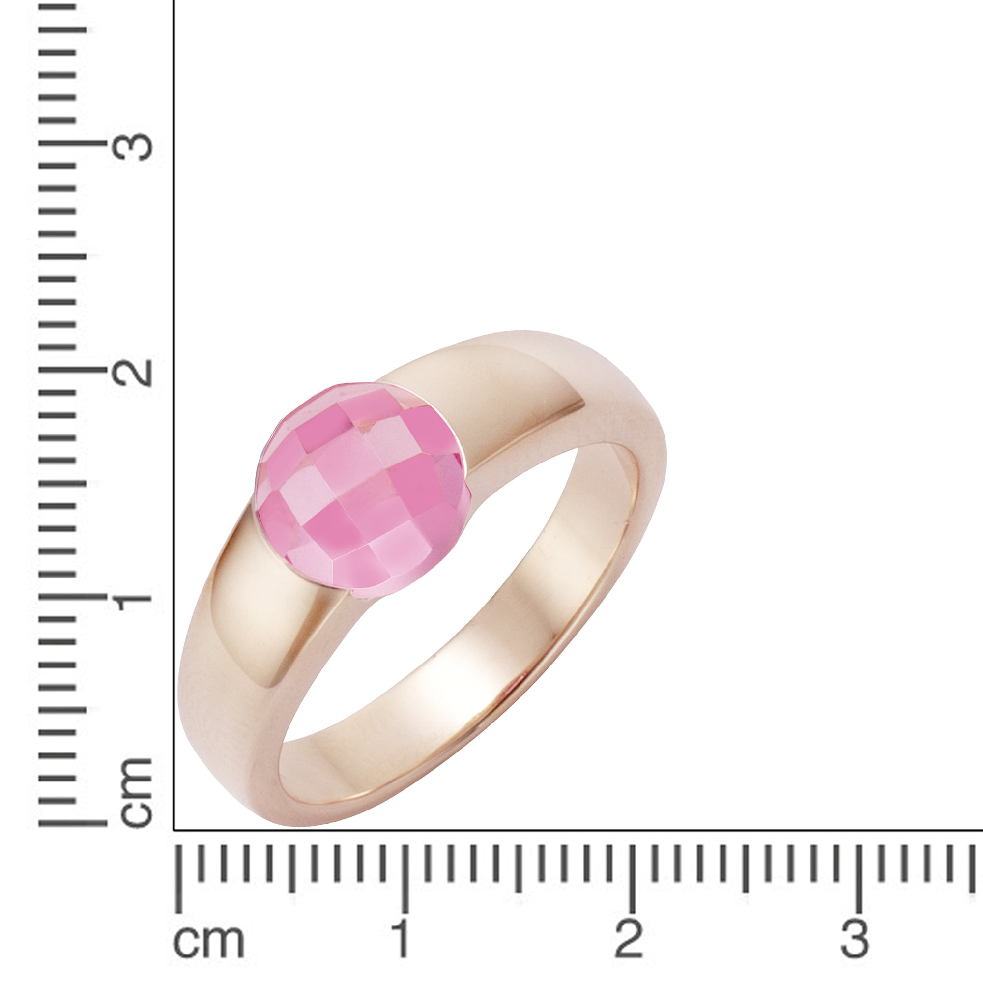Jamelli Fingerring »925 Silber rosé vergoldet Quarz (beh.)«