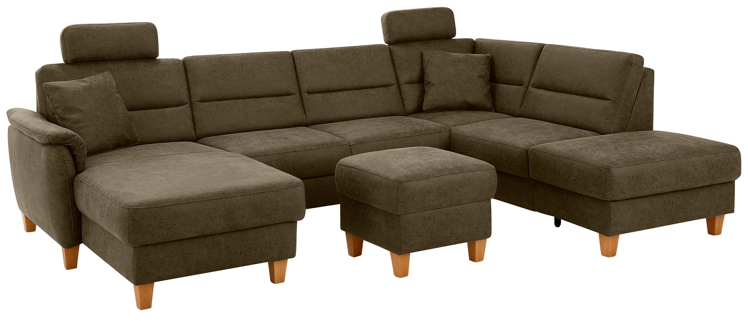 Home affaire Wohnlandschaft »Palmera U-Form, B: 308 cm« optional Bettfunkti günstig online kaufen