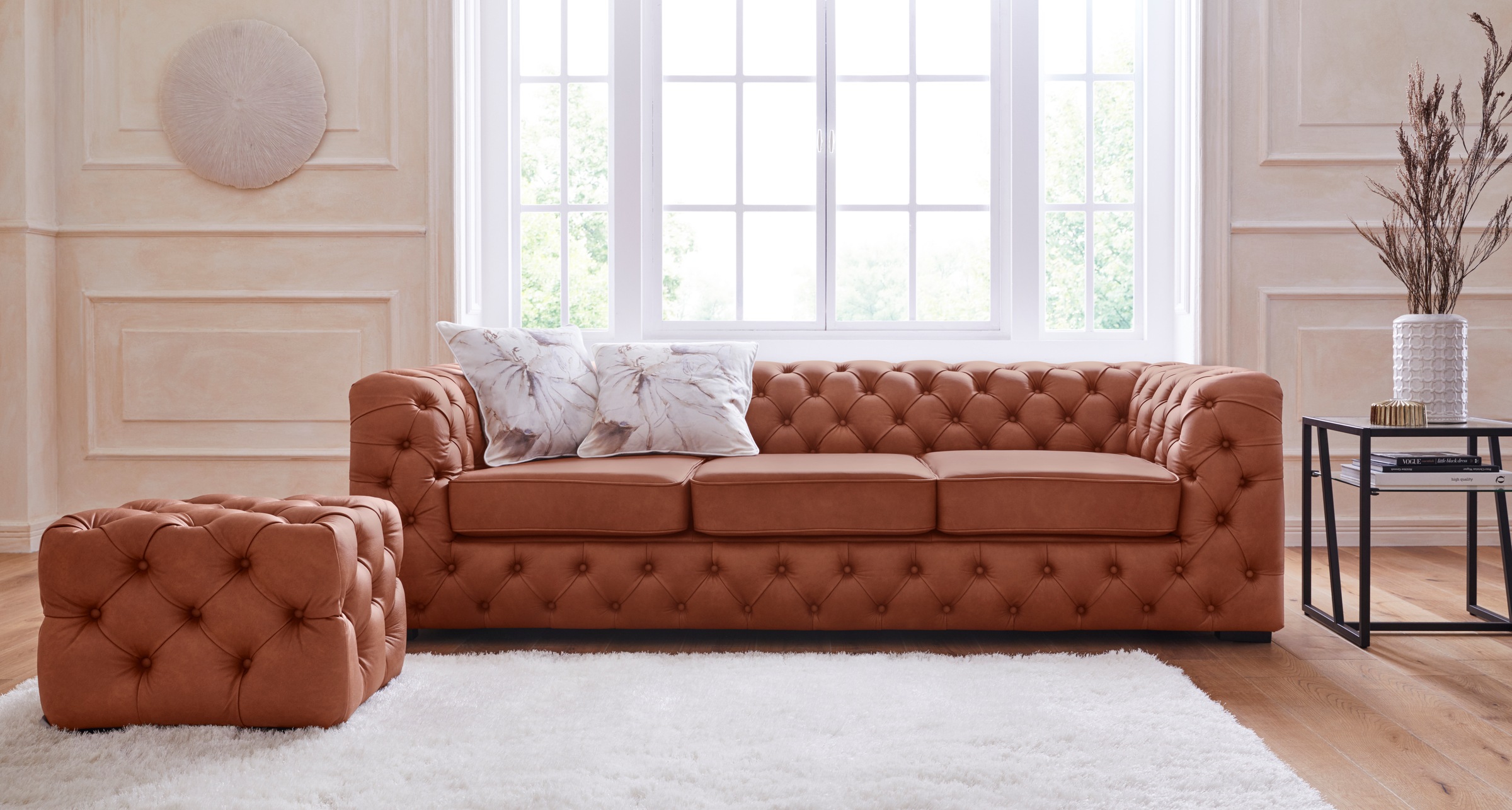 Home affaire Chesterfield-Sofa »Kalina« klassische Chesterfield-Knopfheftun günstig online kaufen