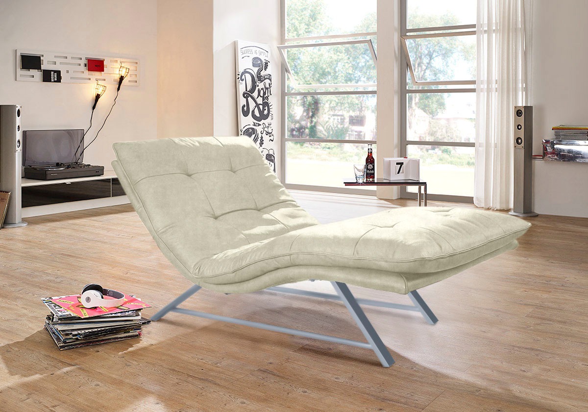 W.SCHILLIG Relaxliege »daily dreams«, in Waffelkissen-Optik, wahlweise mit Motor, Kufengestell, in 2 Breiten