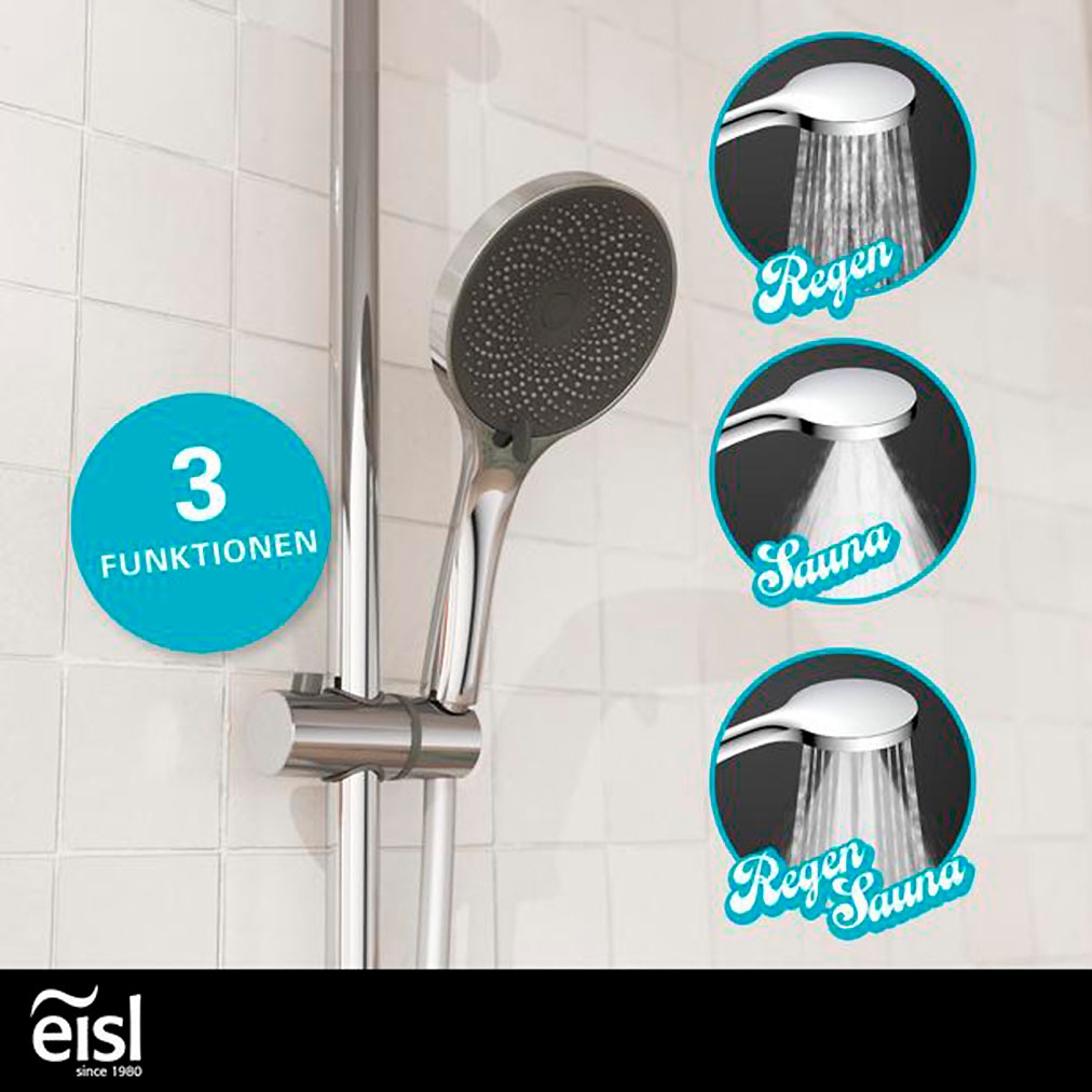 Eisl Stangenbrause-Set »GRANDE VITA« 1 Stk. tlg. Höhenverstellbar / 3-fach verstellbar / Antikalk / wassersparend