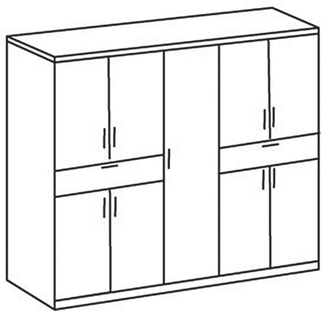 Wimex Drehtürenschrank »Tibet Kleiderschrank mit sehr viel Stauraum, große Farbauswahl« mit jeweils 2 Schubladen auf bequemer Zugriffshöhe, in 3 Breiten