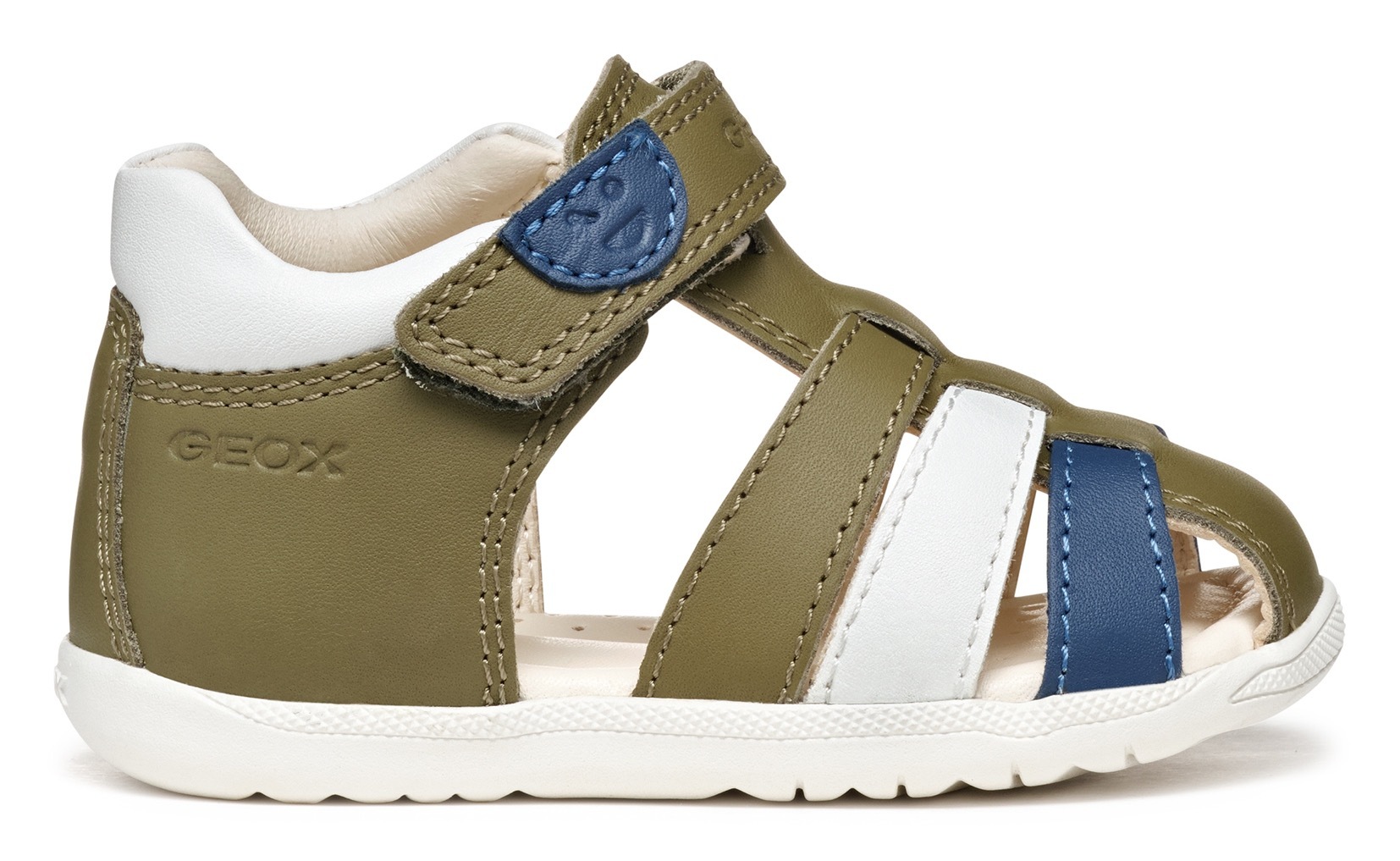 Geox Lauflernschuh »B SANDAL MACCHIA BOY«, Sandale, Babyschuh, Klettschuh mit bunten Riemchen