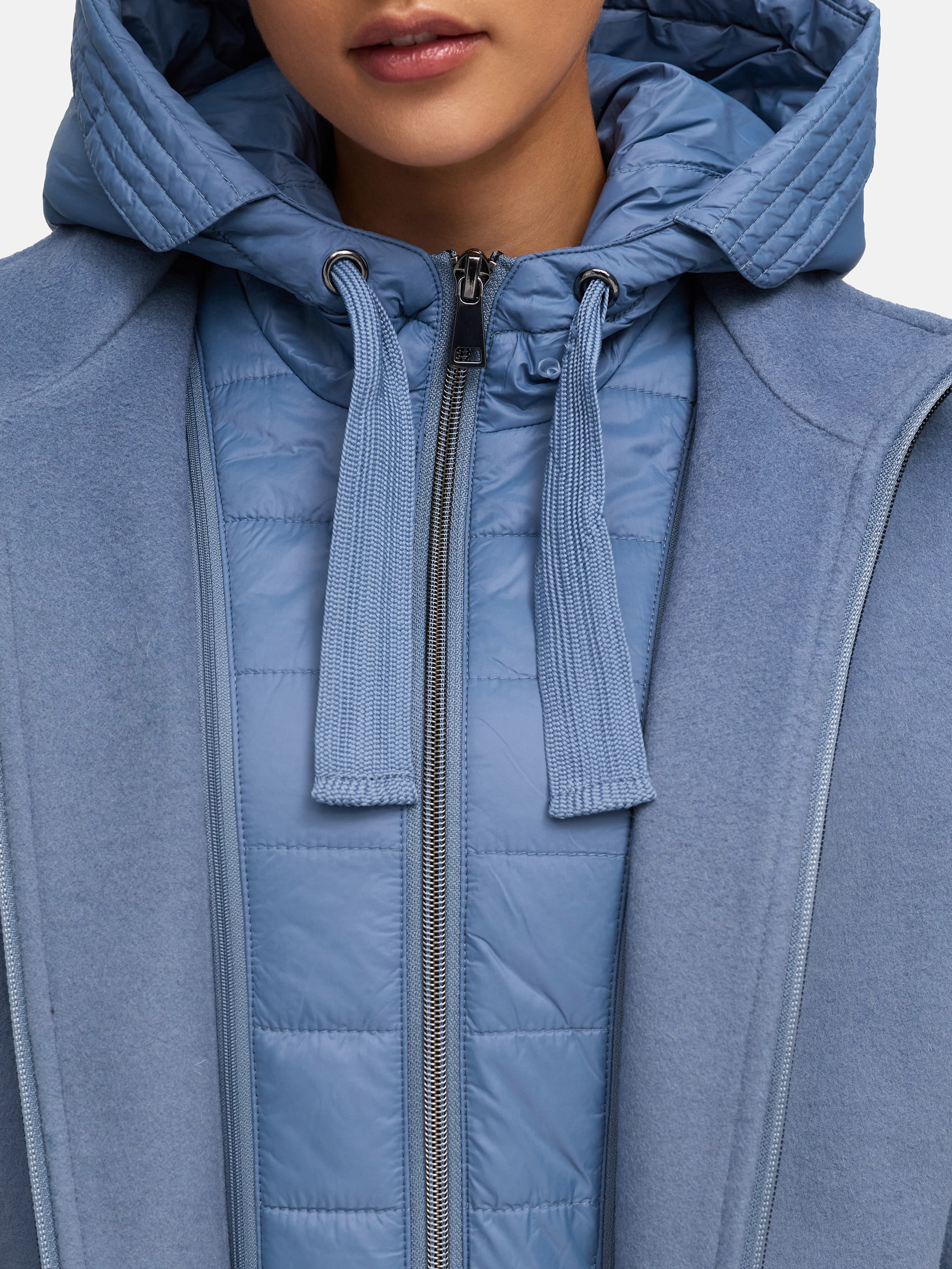 MANISA Wolljacke mit Kapuze mit herausnehmbarer Kapuze