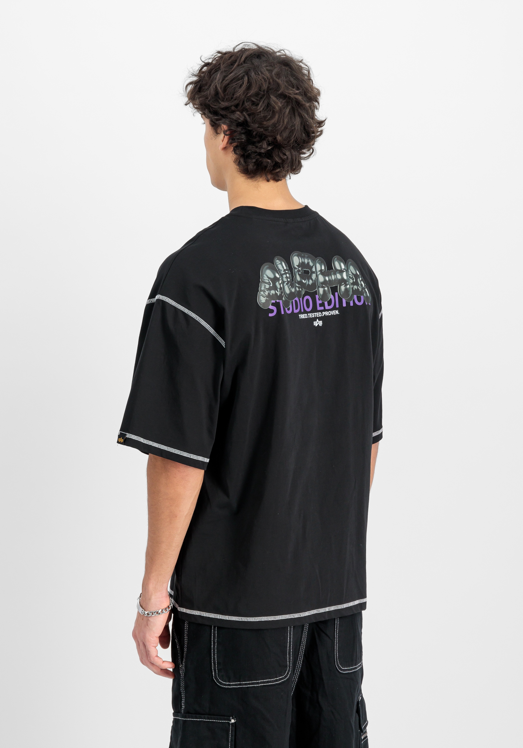 Alpha Industries T-Shirt »Alpha Industries Men - T-Shirts Studio Bubble Backprint T-Shirt«