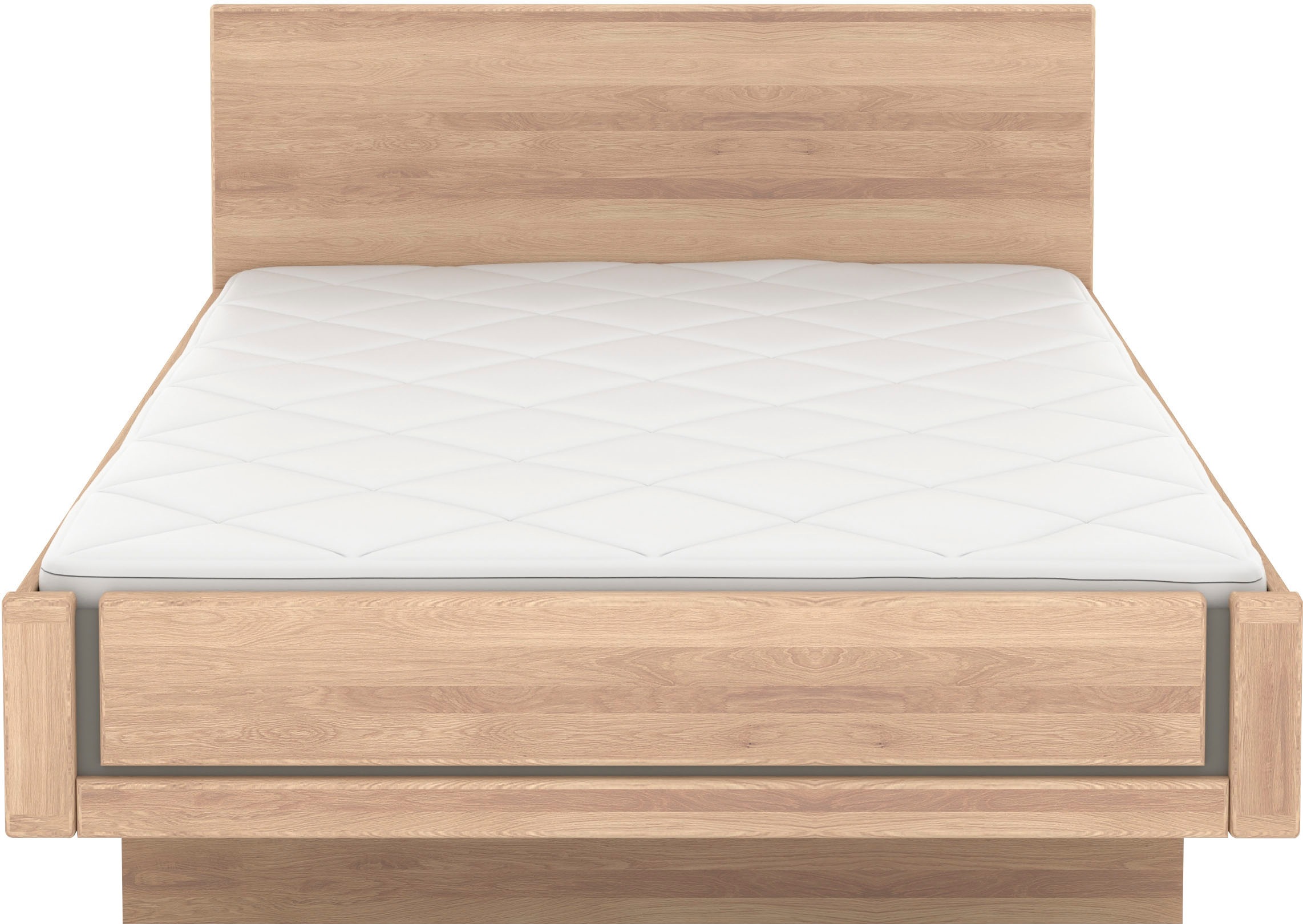 Musterring Holzbett »Sorrent, Bettgestell, Bettrahmen, teilmassiv Eiche«, (MADE IN GERMANY), Eiche teilmassiv, Liegehöhenverstellung, in schwebender Optik