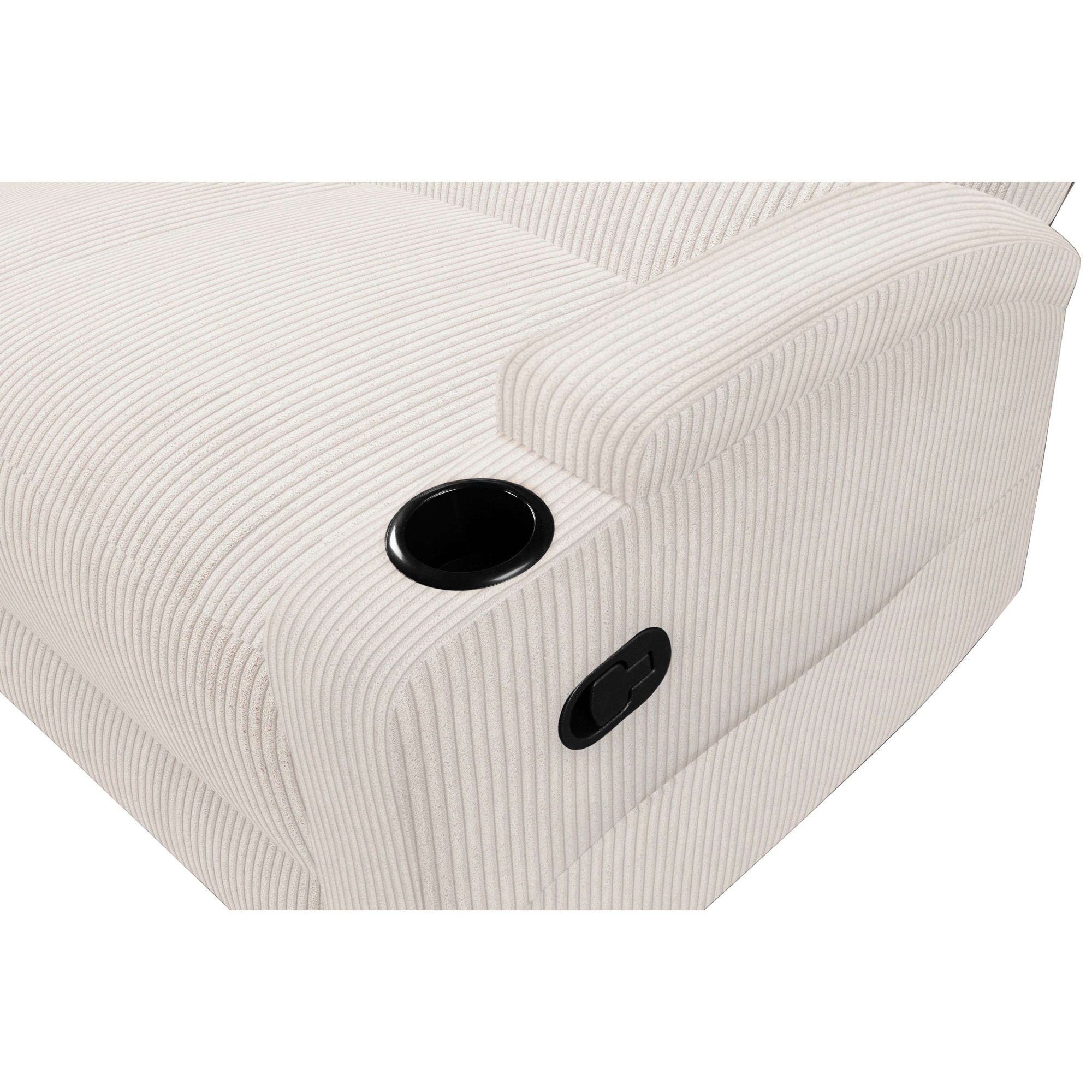 Home affaire Ecksofa »NAPORI Multimediasofa, 3er Kinosessel XXL, L-Form, Cord«, Kinosofa mit Relaxfunktion, Getränkehalter, Staufach und Staukasten
