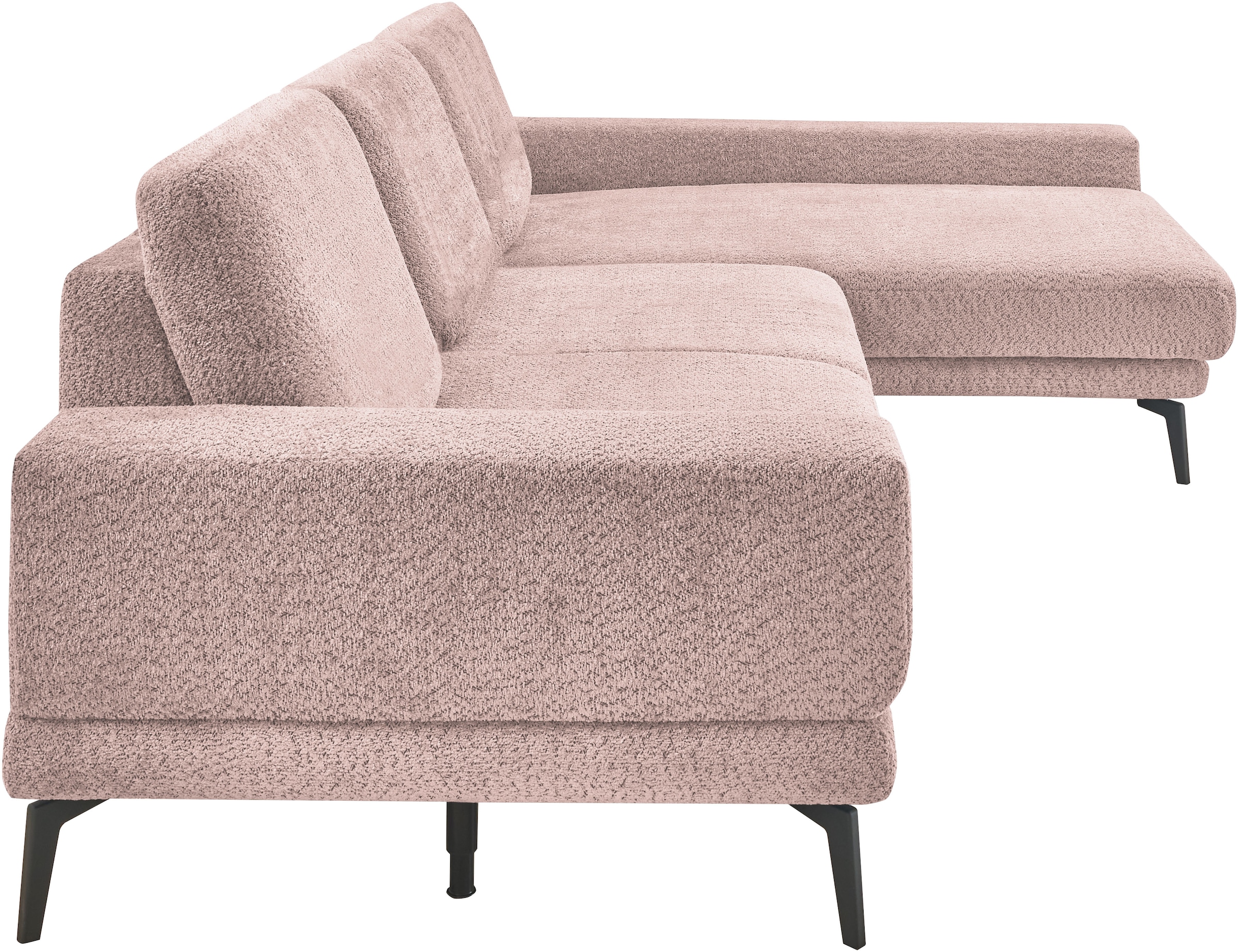 set one by Musterring Ecksofa »SO 3600 optimaler Sitzkomfort in Federkern o. Kaltschaum, 2 Sitzhöhen«, Sitzhöhe 42 cm, Kaltschaum, B 293 x T 180 cm, Kama rose