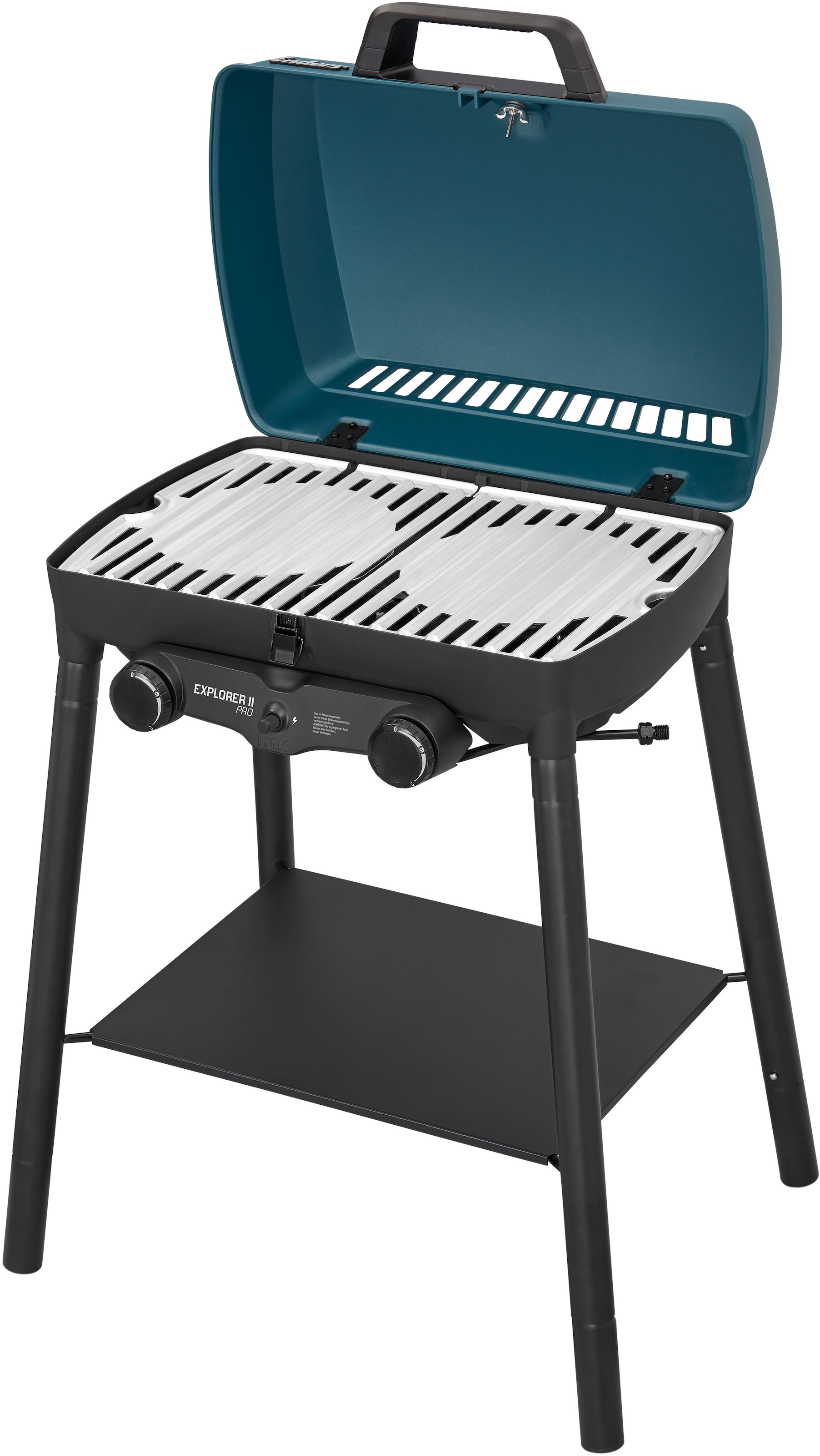 Enders® Gasgrill »Campinggrill Explorer II PRO«, robustes Gehäuse und Garhaube aus langlebigem und leichtem Aluguss