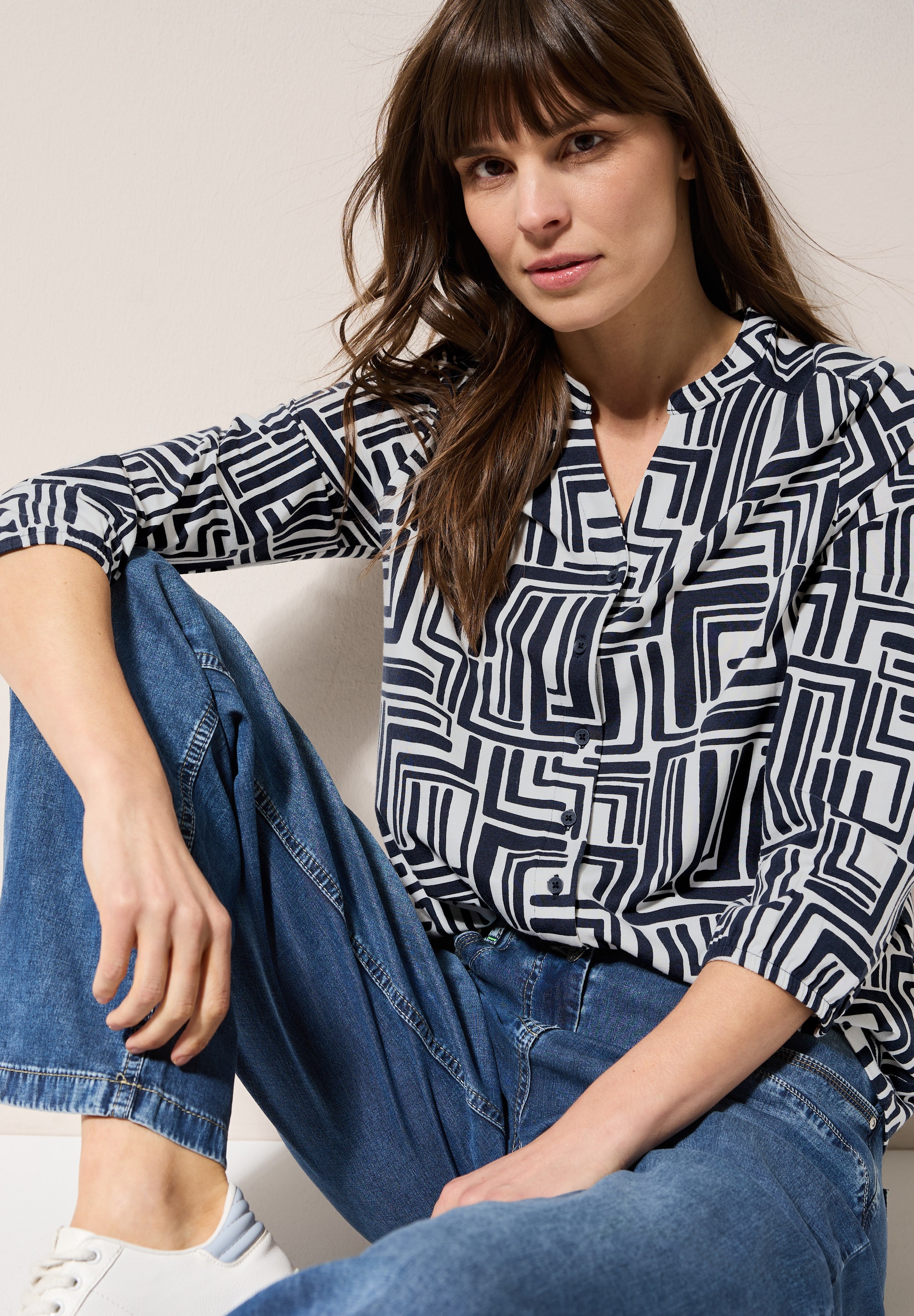 Cecil Blusenshirt, mit All-Over Print