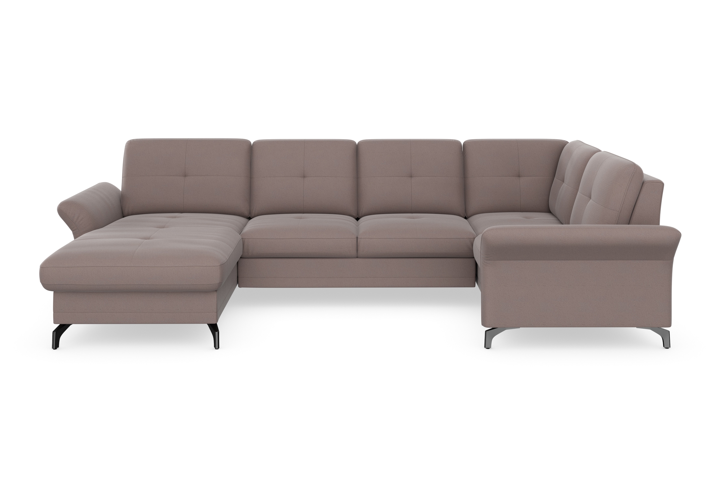 Home affaire Wohnlandschaft »Calando U-Form« wahlweise mit Bettfunktion, Be günstig online kaufen