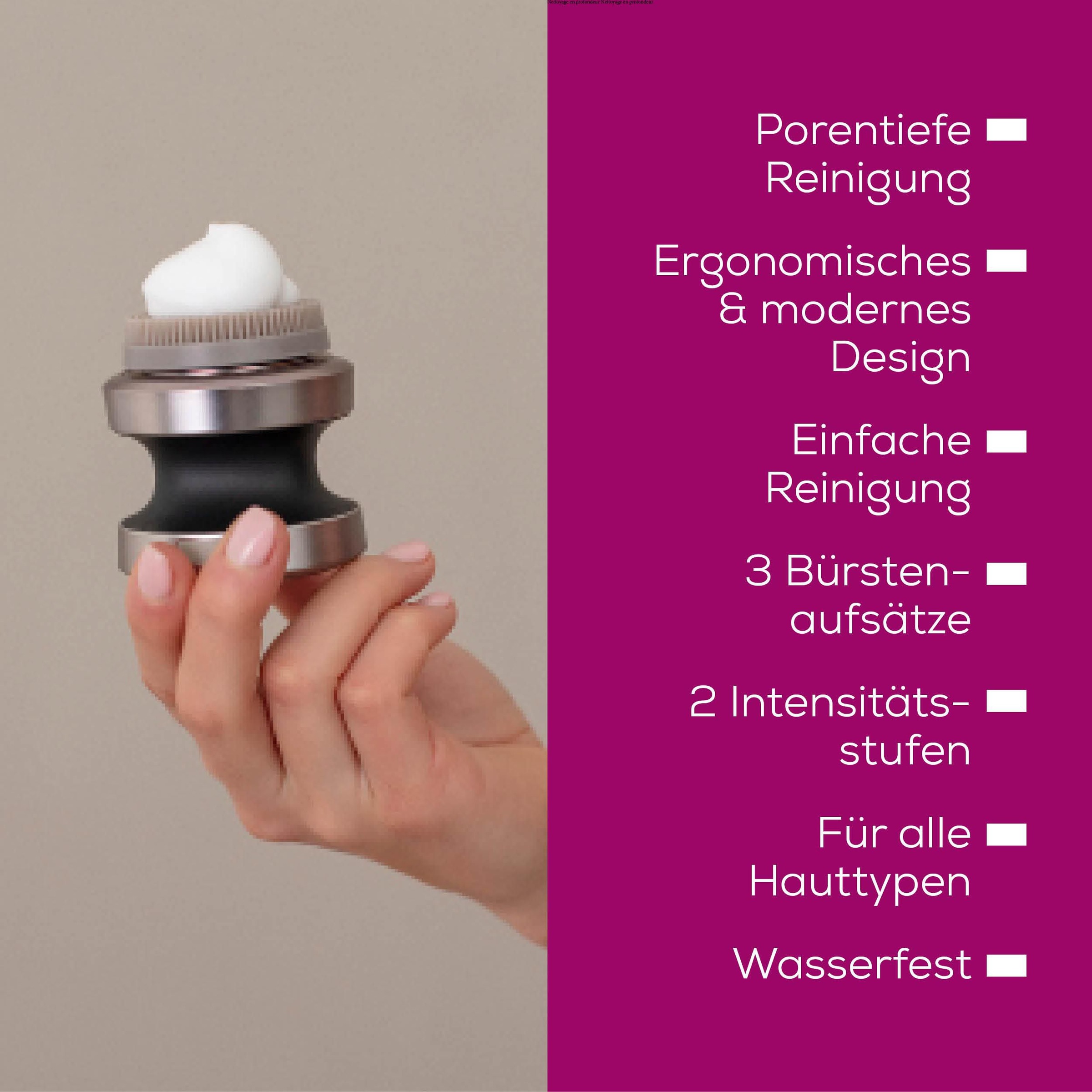 BEURER Elektrische Gesichtsreinigungsbürste »FC 59 Dual, für ein gepflegtes Hautbild«, Mit 3 Bürstenaufsätzen für jeden Hauttypen & 2 Geschwindigkeitsstufen