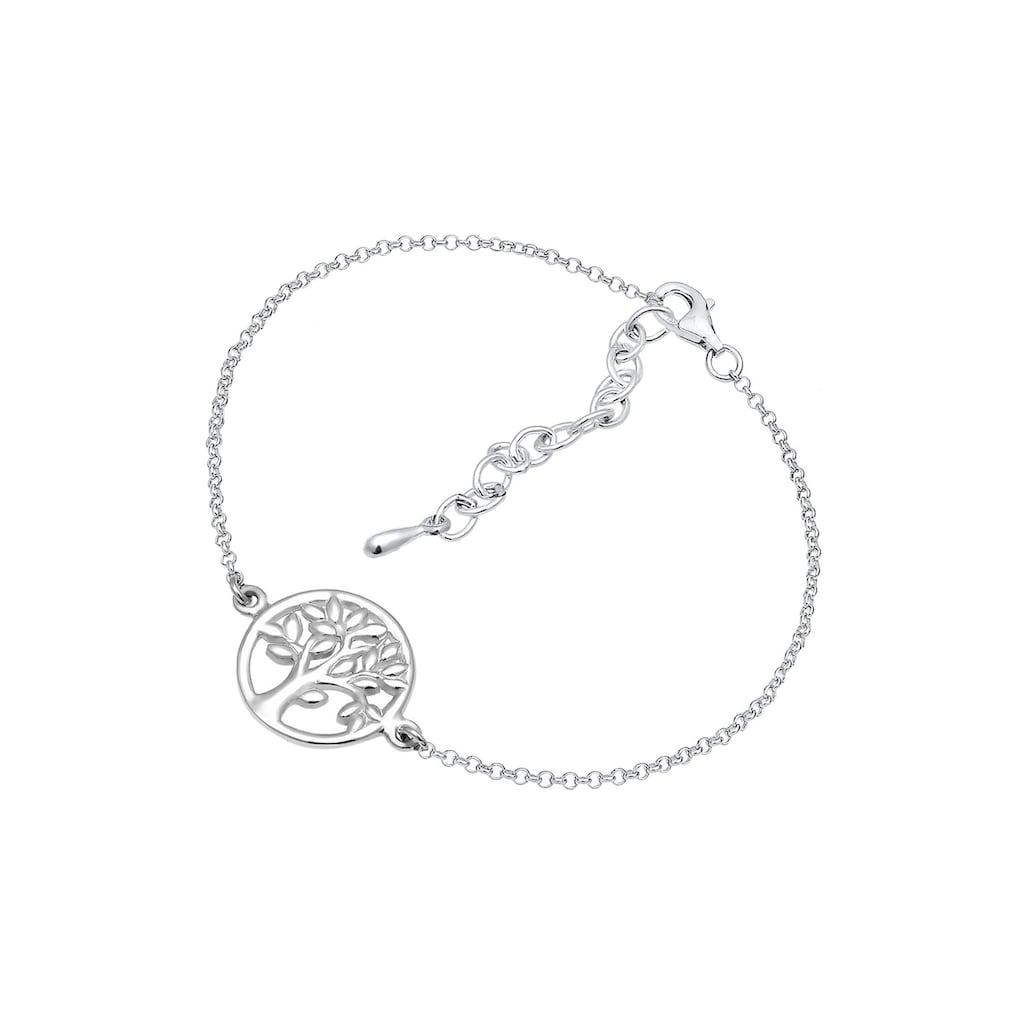 Elli Armband »Lebensbaum Kreis Blatt Floral 925 Sterling Silber«